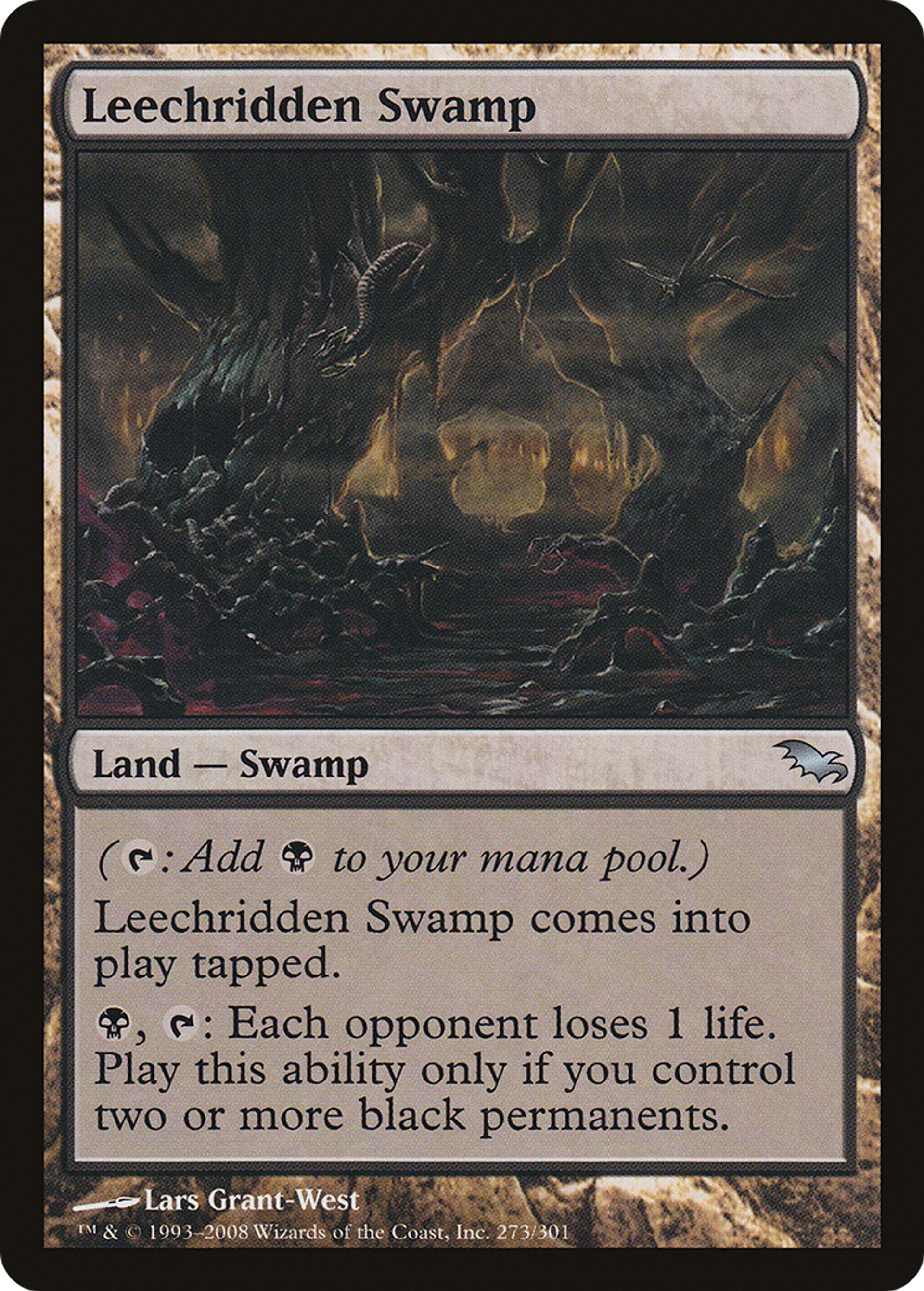 Leechridden Swamp — Shadowmoor — Magic: The Gathering