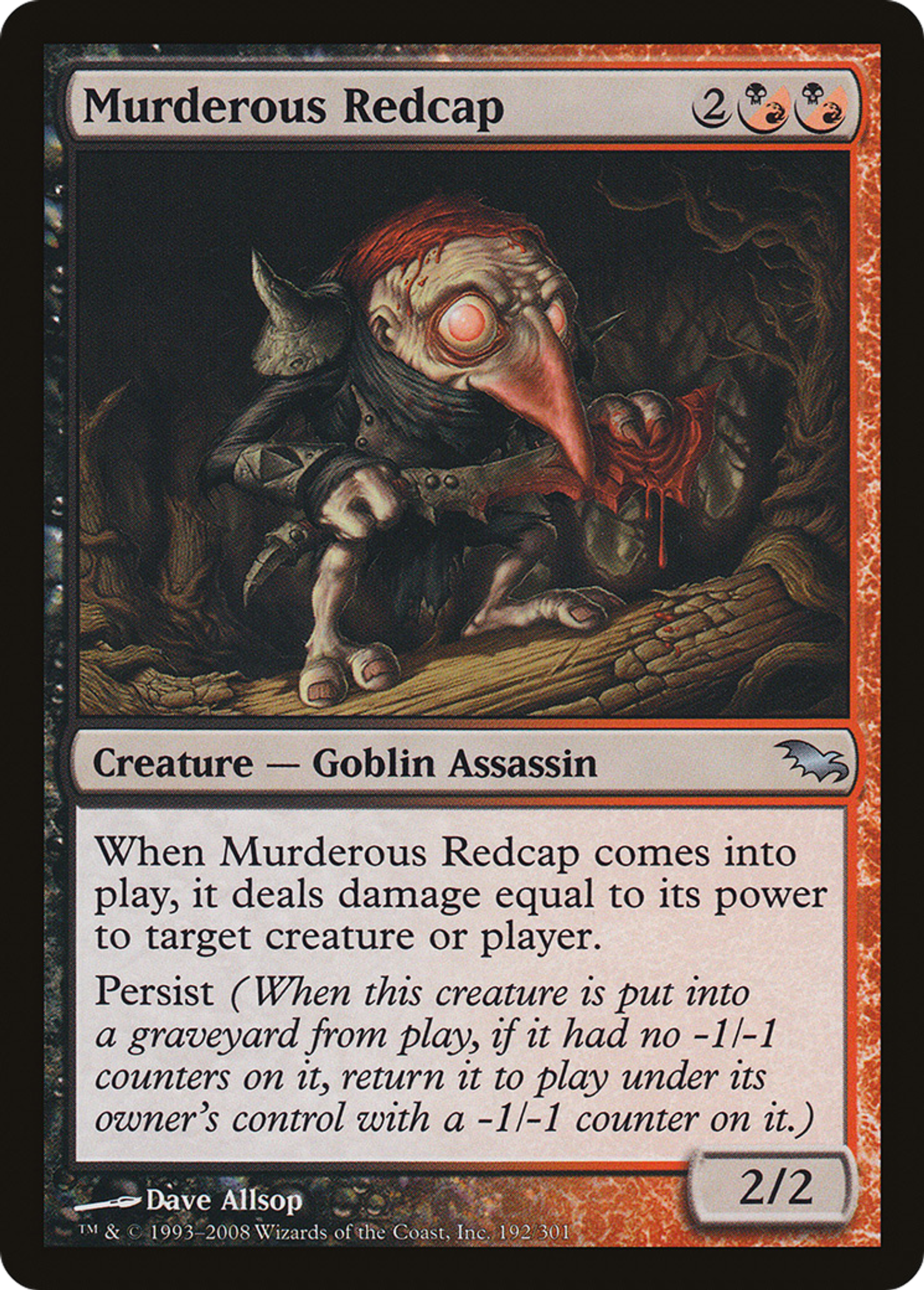 Murderous Redcap — Shadowmoor — Magic: The Gathering