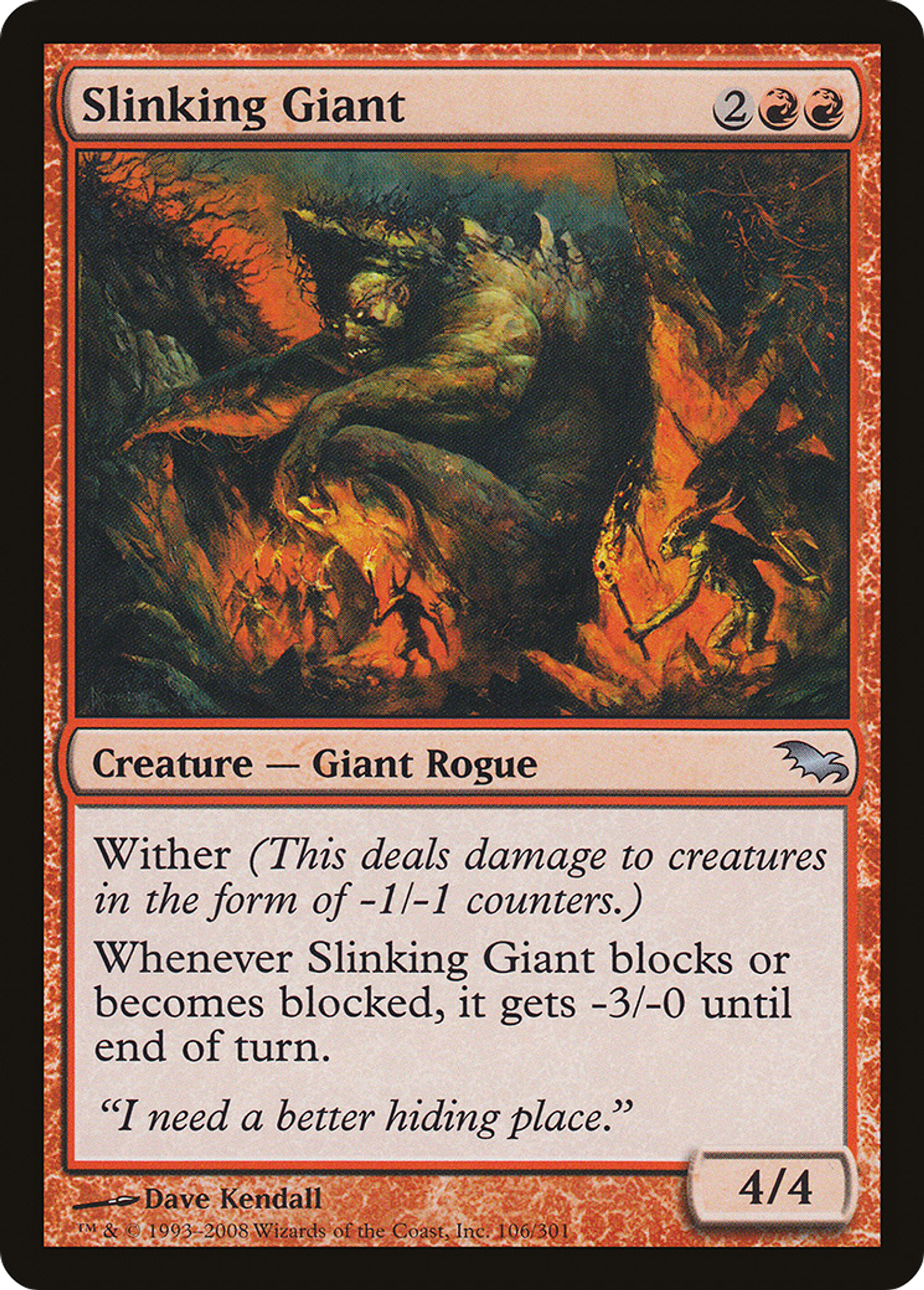 Slinking Giant — Shadowmoor — Magic: The Gathering