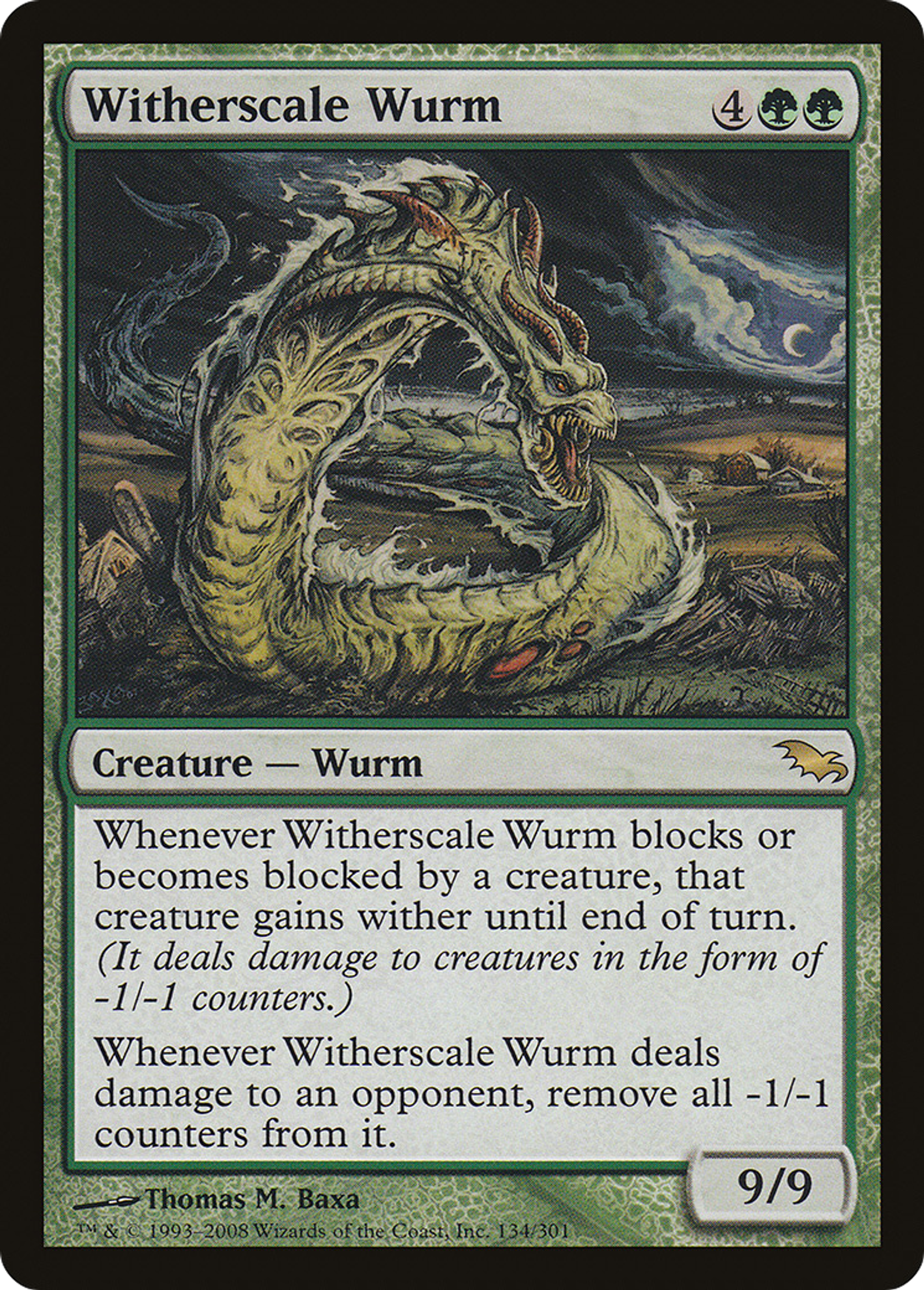 Witherscale Wurm — Shadowmoor — Magic: The Gathering