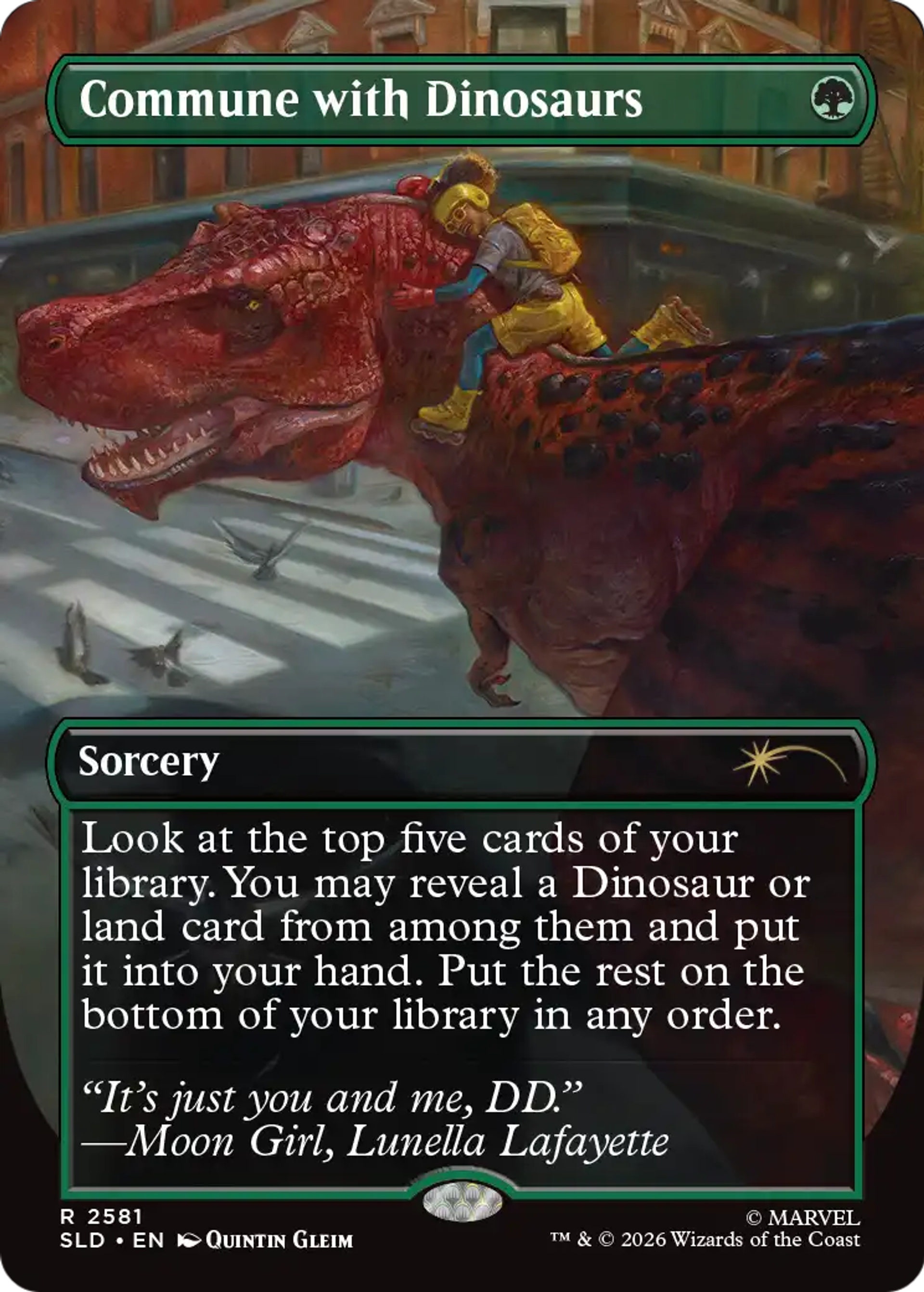 Commune with Dinosaurs — Secret Lair Drop — Magic: The Gathering