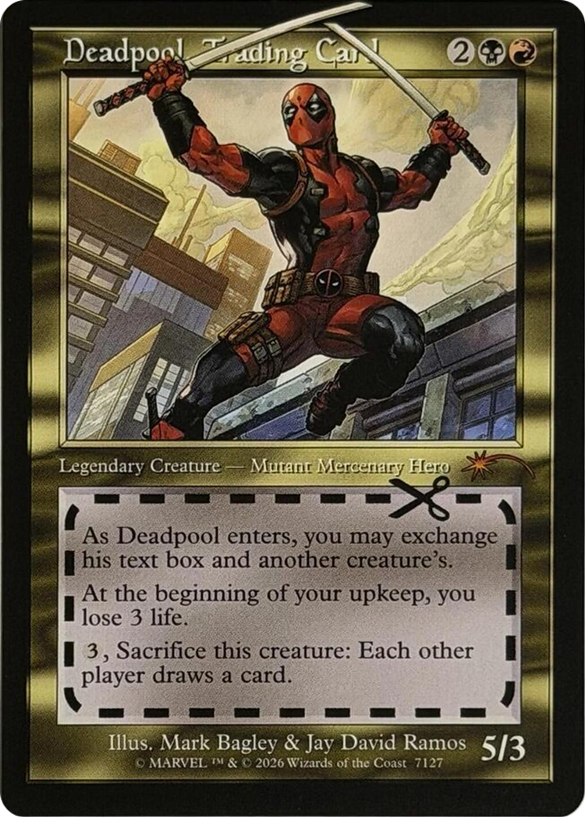Deadpool, Trading Card — Secret Lair Drop — Magic: The Gathering