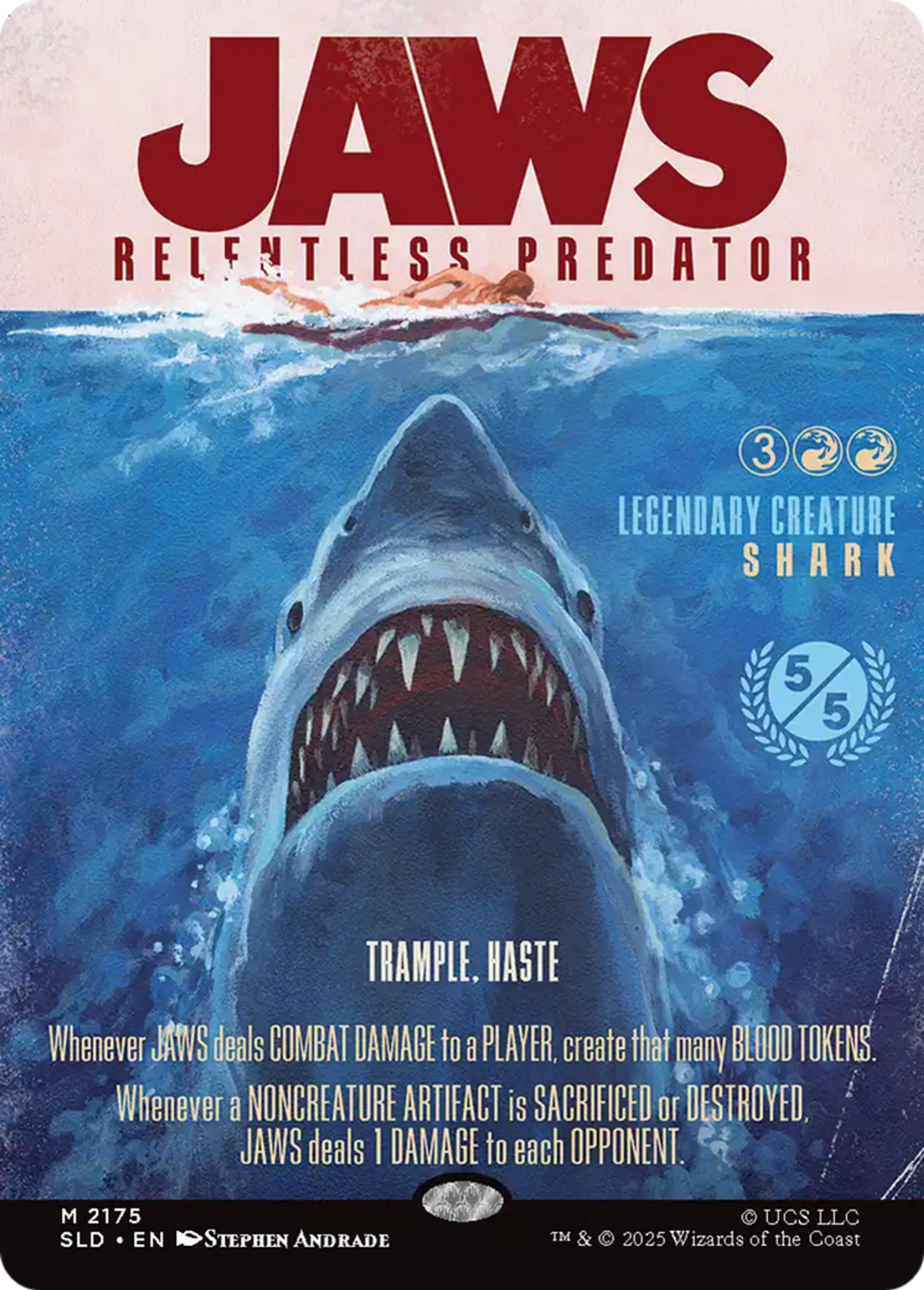Jaws, Relentless Predator — Secret Lair Drop — Magic: The Gathering