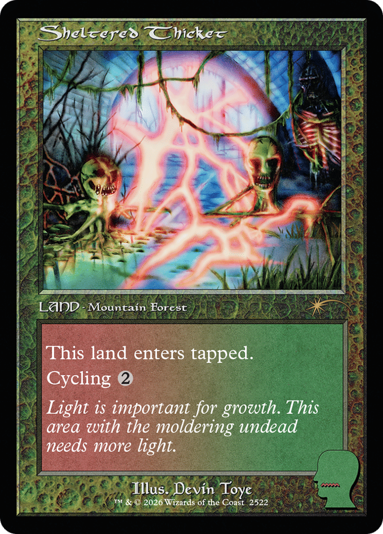 Sheltered Thicket — Secret Lair Drop — Magic: The Gathering