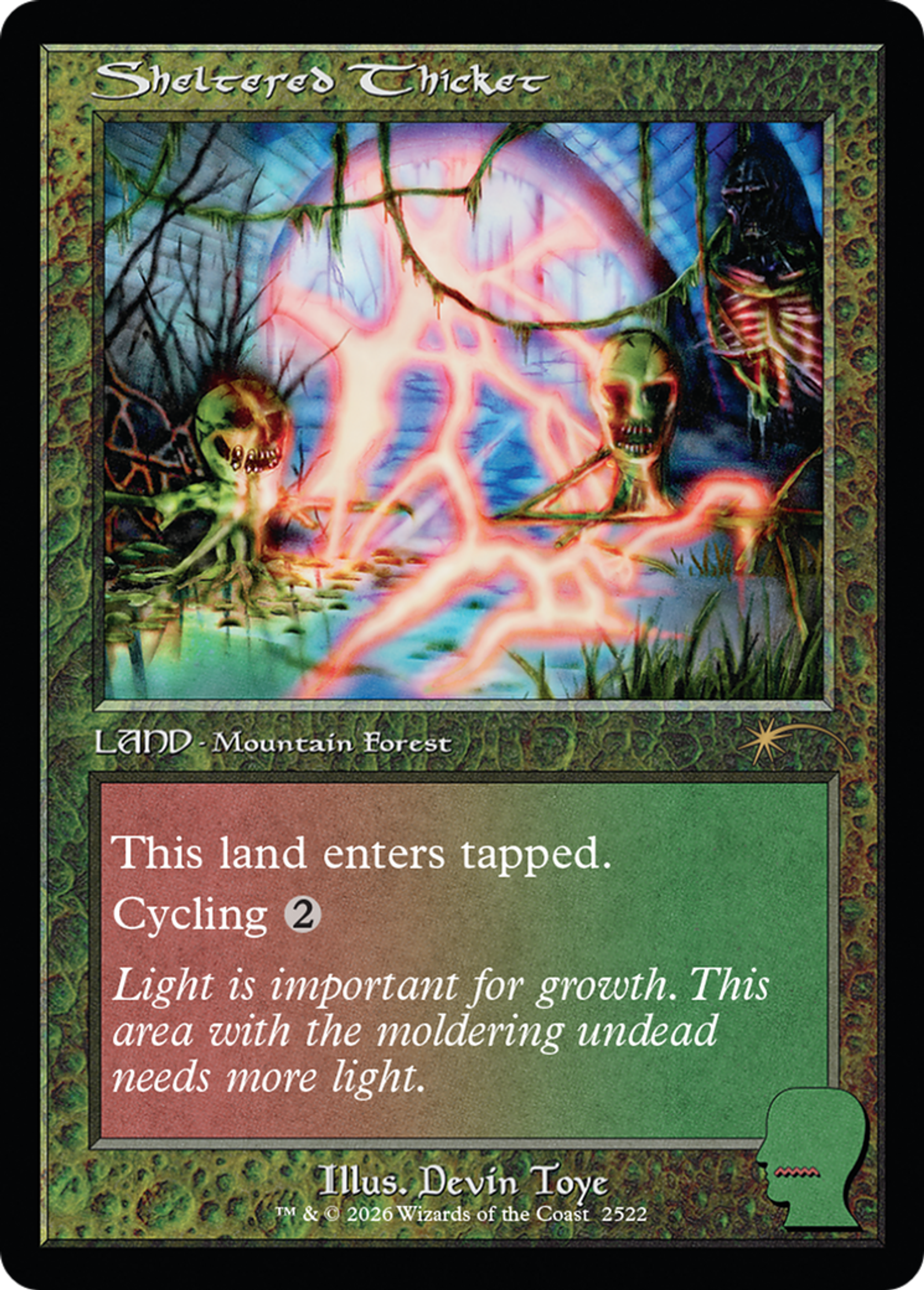 Sheltered Thicket — Secret Lair Drop — Magic: The Gathering