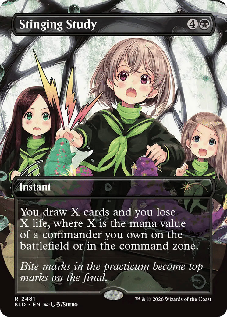Stinging Study — Secret Lair Drop — Magic: The Gathering