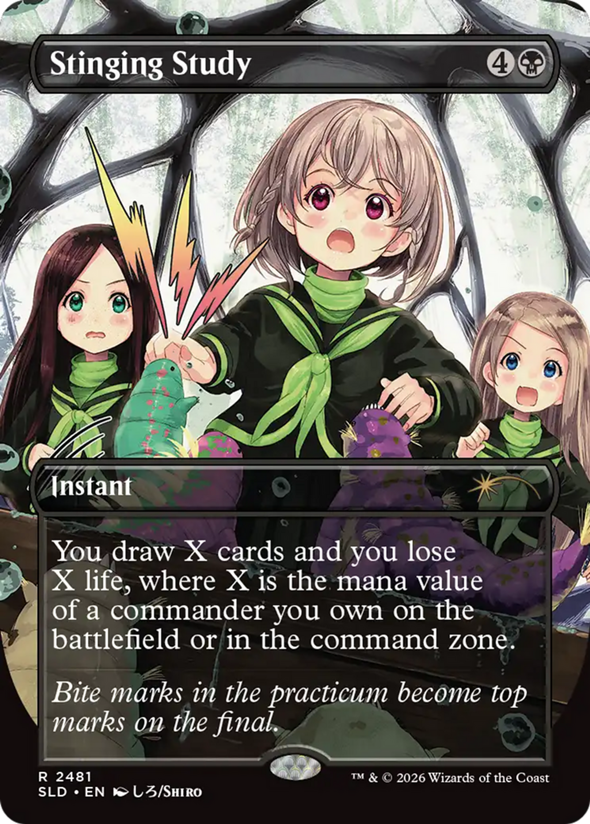 Stinging Study — Secret Lair Drop — Magic: The Gathering