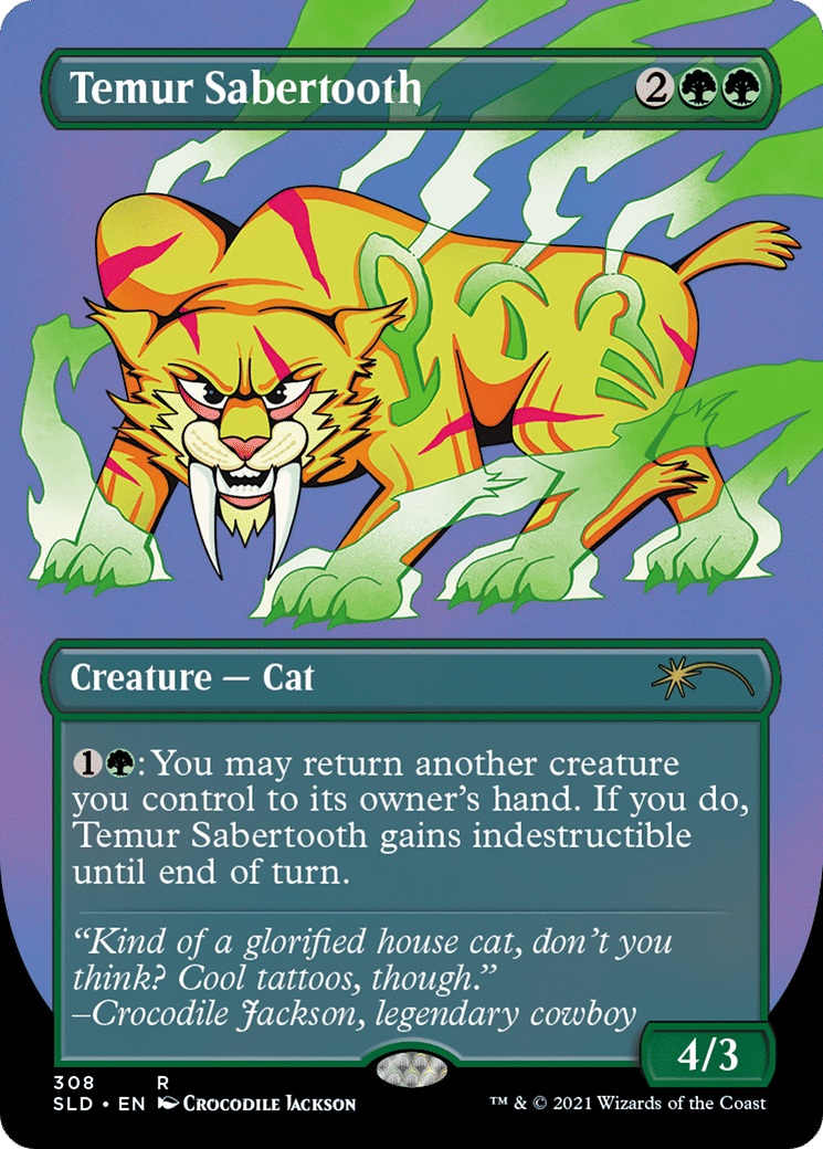 Temur Sabertooth — Secret Lair Drop — Magic: The Gathering