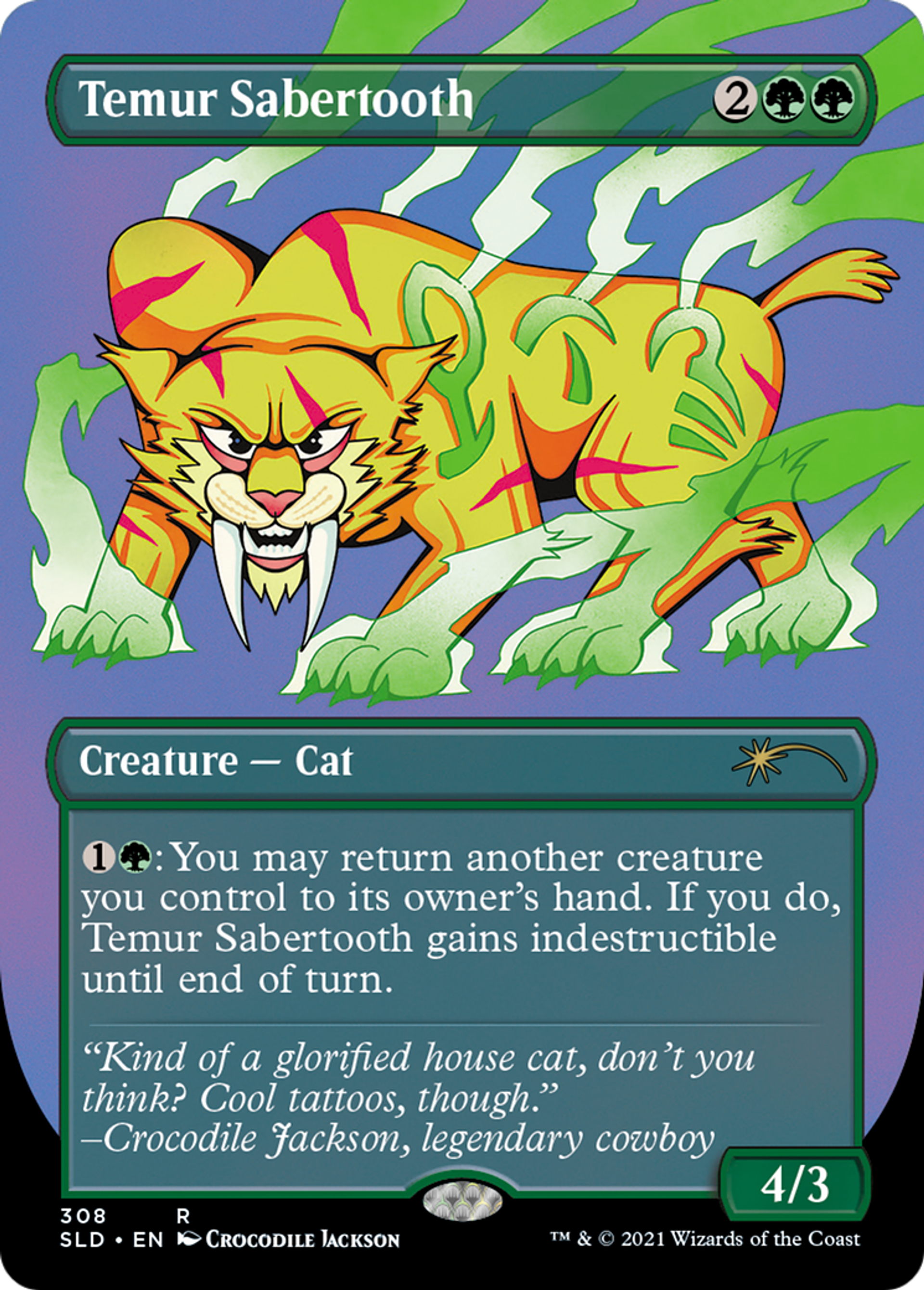 Smilodon temurien — Secret Lair Drop — Magic: The Gathering