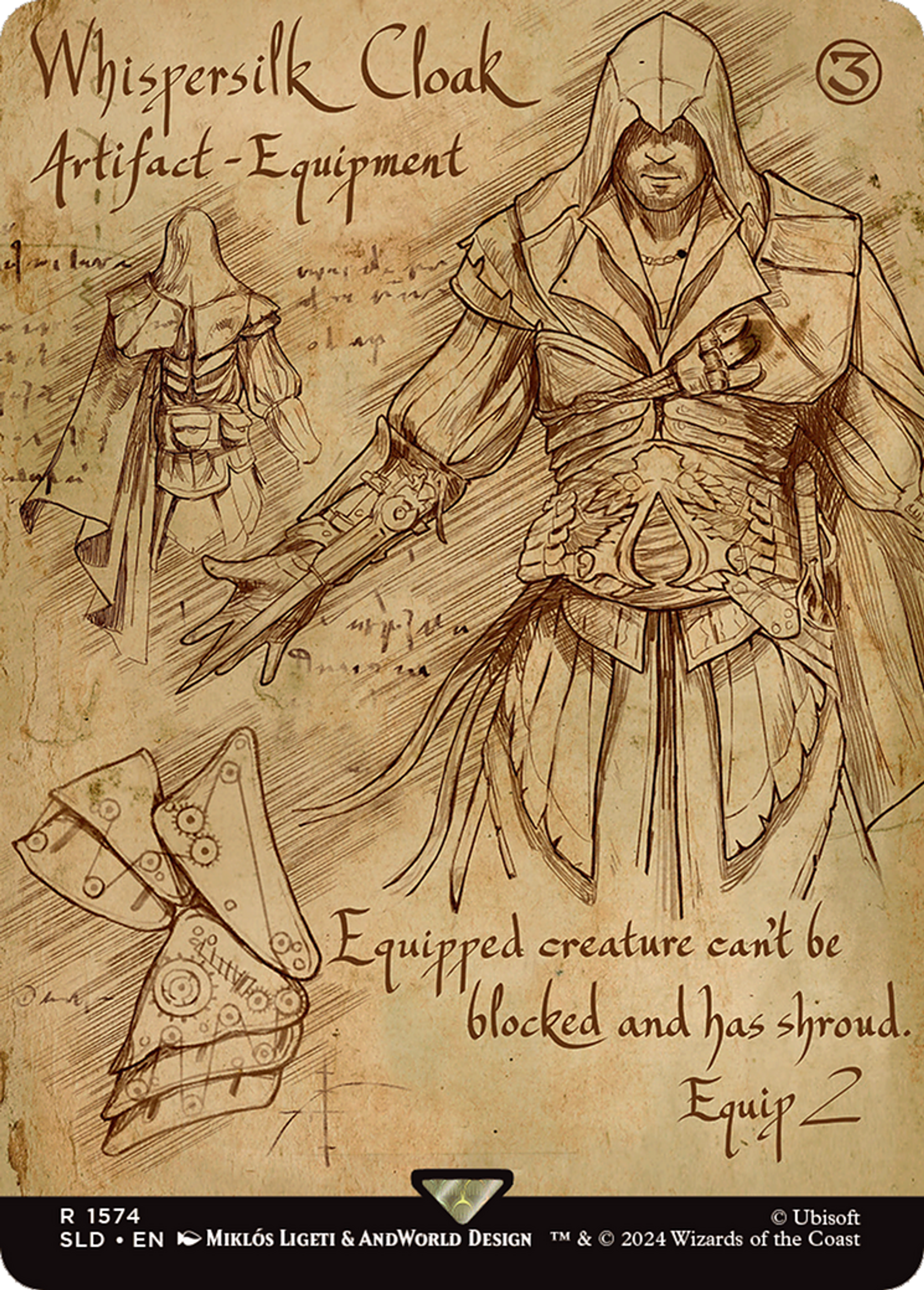 Whispersilk Cloak — Secret Lair Drop — Magic: The Gathering
