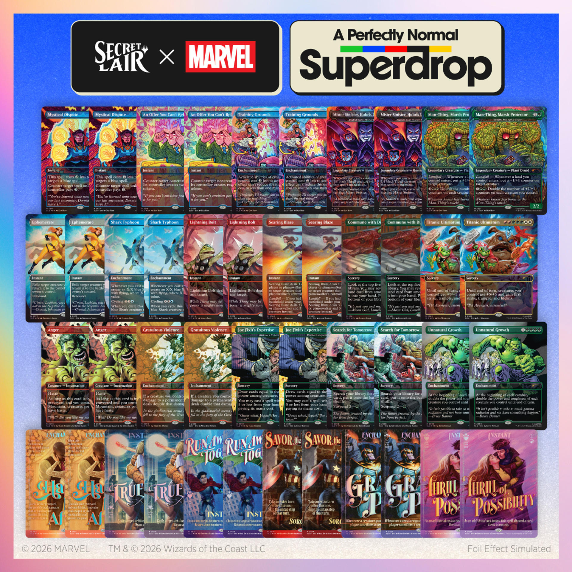 Secret Lair : A Perfectly Normal Marvel Bundle — Secret Lair Drop — Magic: The Gathering