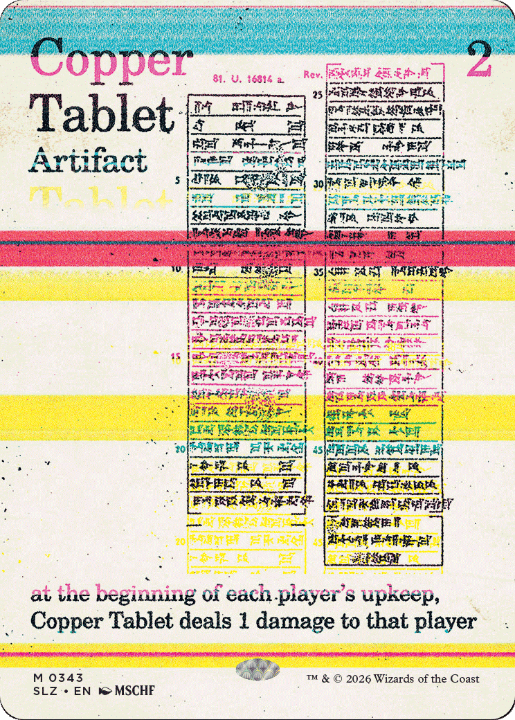 Copper Tablet — The Zeta Set — Magic: The Gathering