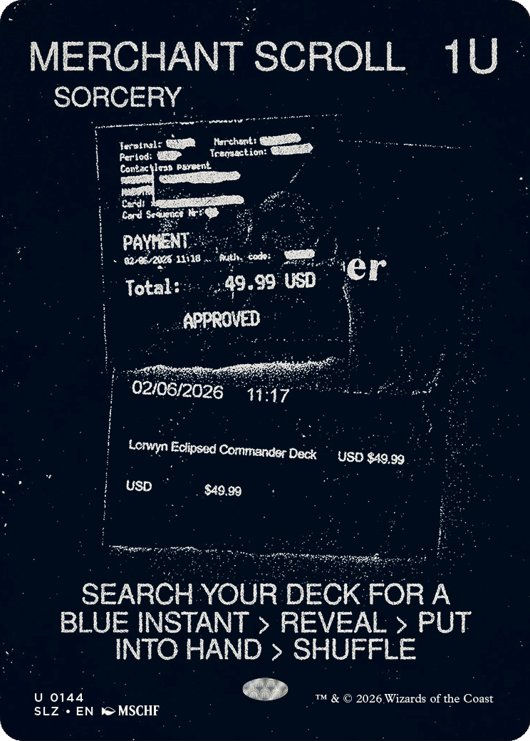 Merchant Scroll — The Zeta Set — Magic: The Gathering