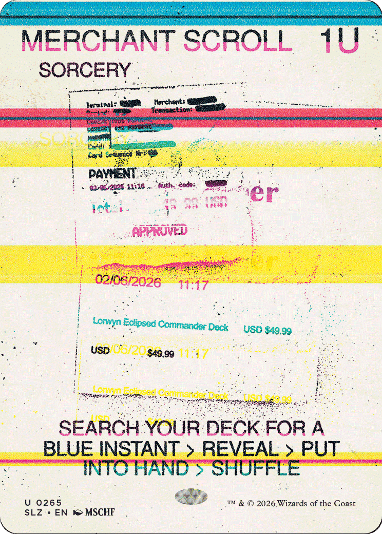 Merchant Scroll — The Zeta Set — Magic: The Gathering