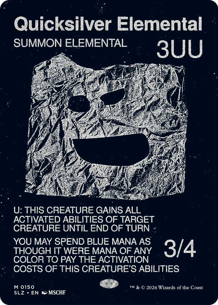 Quicksilver Elemental — The Zeta Set — Magic: The Gathering