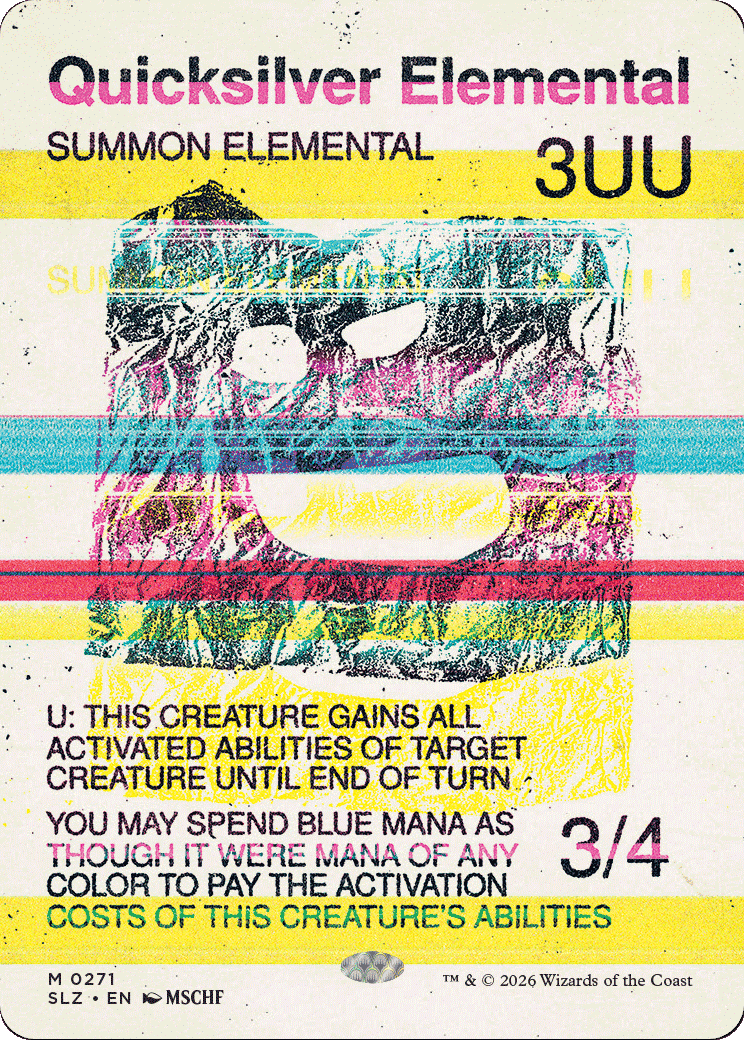 Quicksilver Elemental — The Zeta Set — Magic: The Gathering