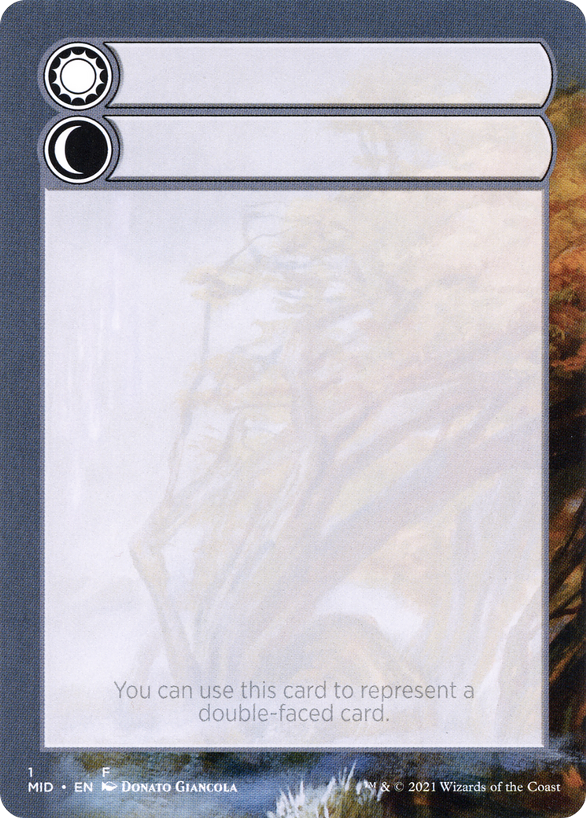 Double-Faced Substitute Card — Innistrad: Midnight Hunt Substitute Cards — Magic: The Gathering