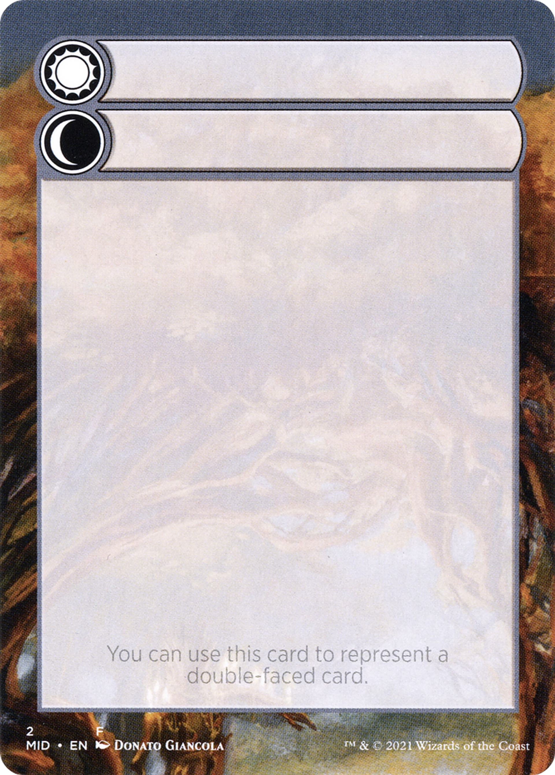Double-Faced Substitute Card — Innistrad: Midnight Hunt Substitute Cards — Magic: The Gathering