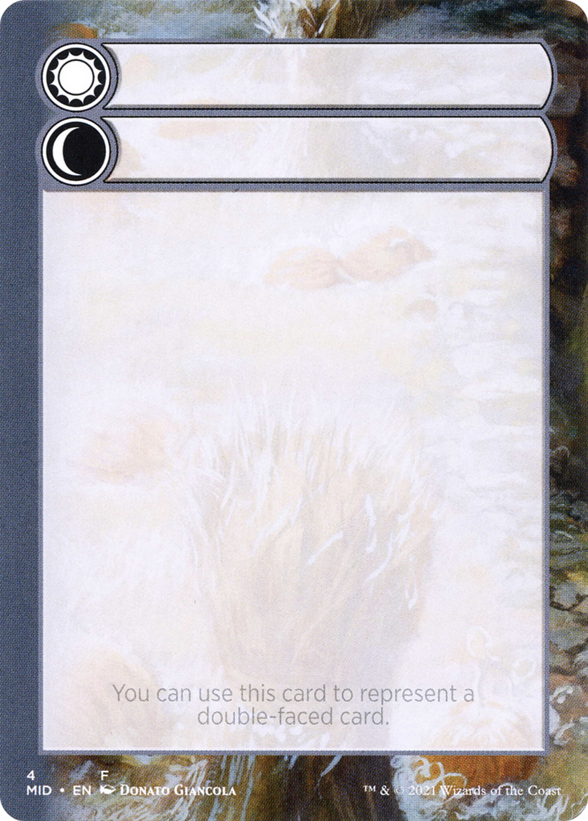 Double-Faced Substitute Card — Innistrad: Midnight Hunt Substitute Cards — Magic: The Gathering