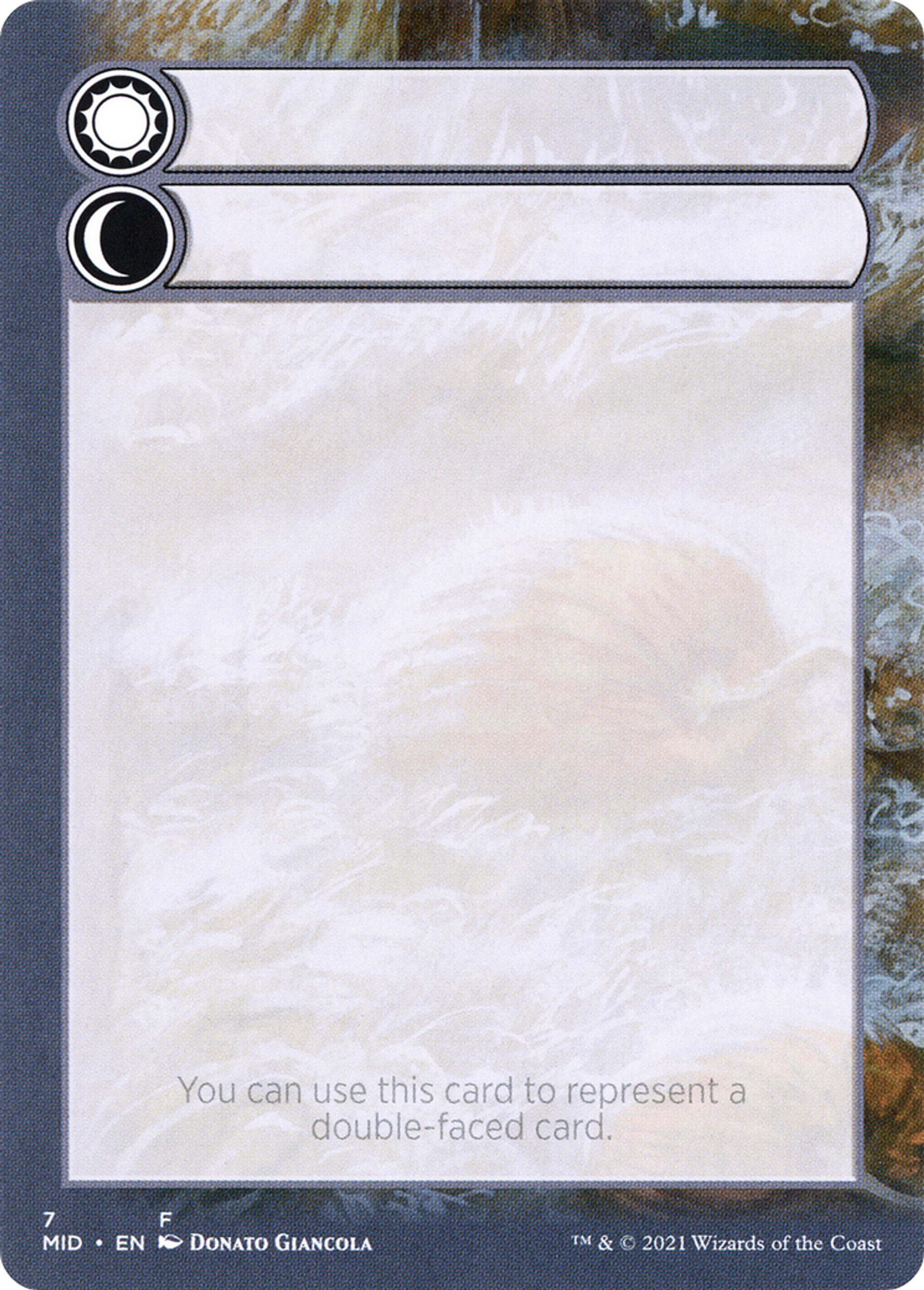 Double-Faced Substitute Card — Innistrad: Midnight Hunt Substitute Cards — Magic: The Gathering