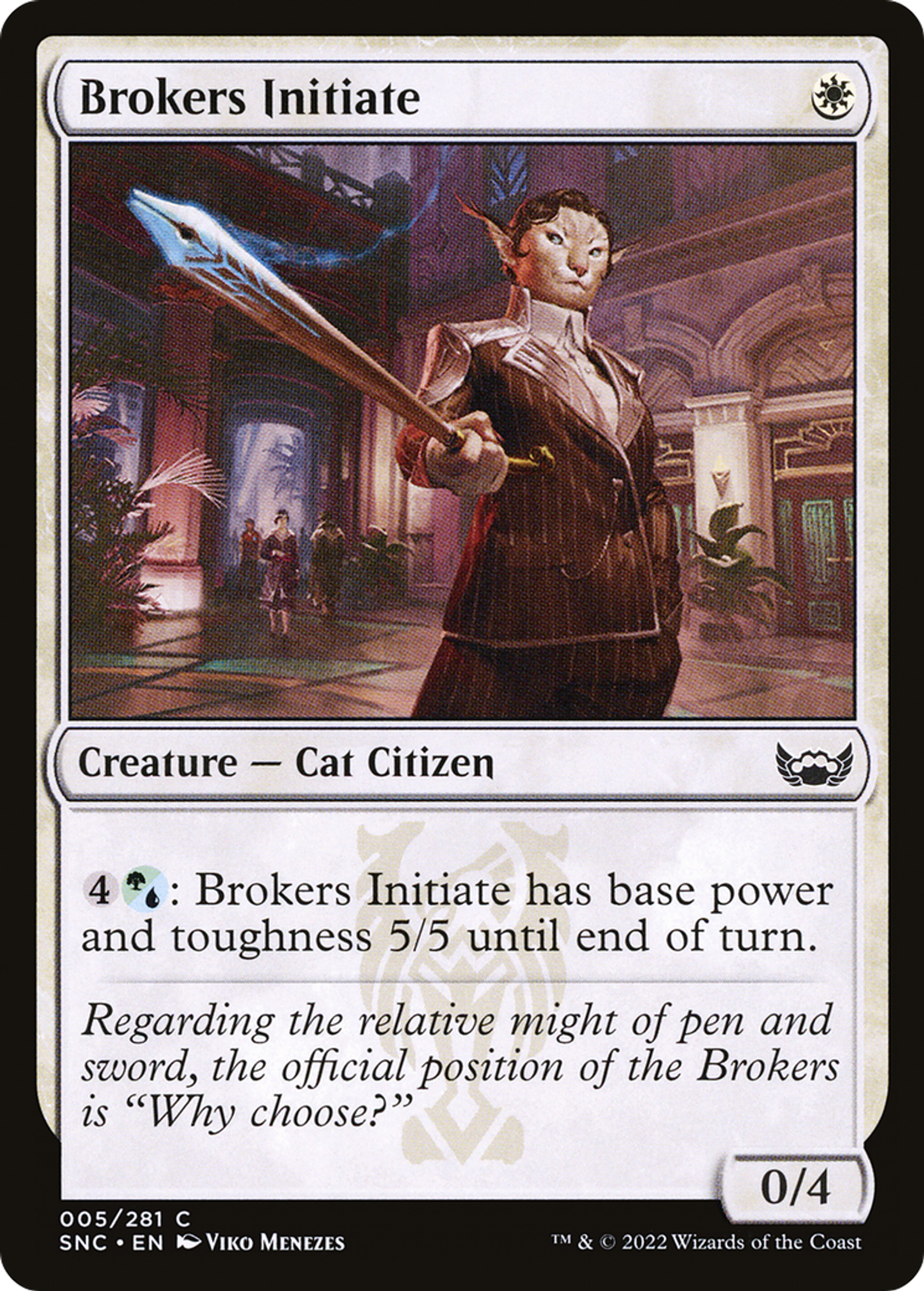Brokers Initiate — Streets of New Capenna — Magic: The Gathering