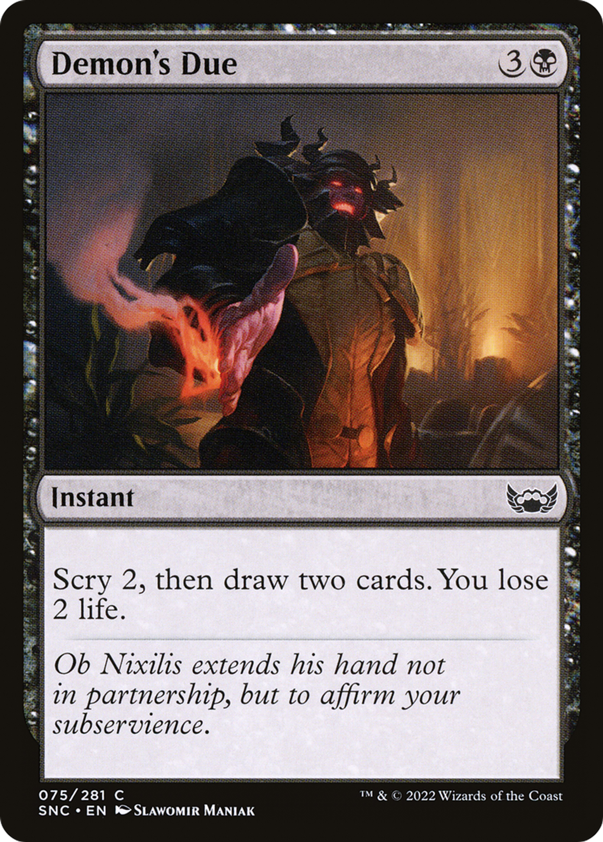 Demon's Due — Streets of New Capenna — Magic: The Gathering