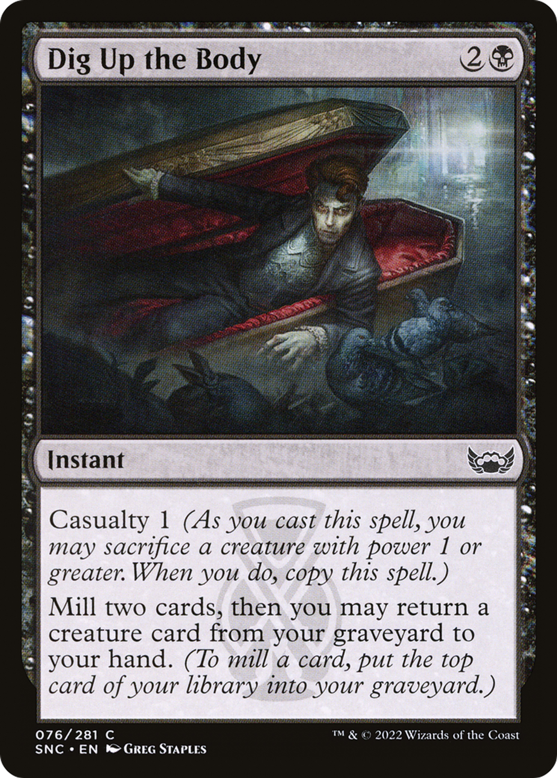 Dig Up the Body — Streets of New Capenna — Magic: The Gathering