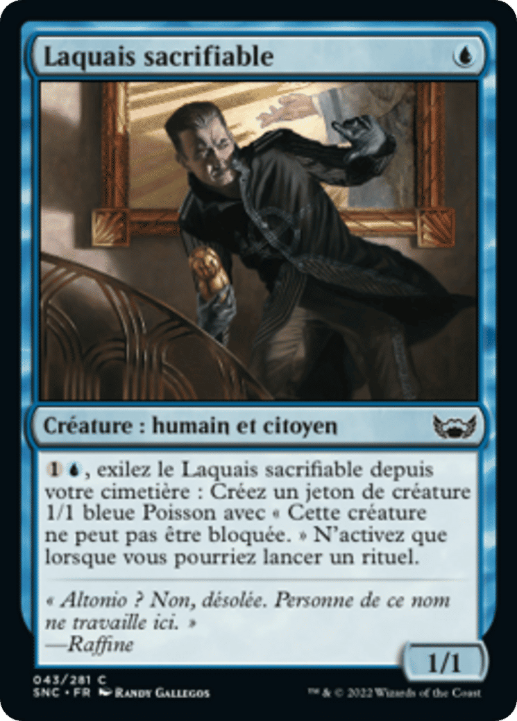 Laquais sacrifiable — Streets of New Capenna — Magic: The Gathering