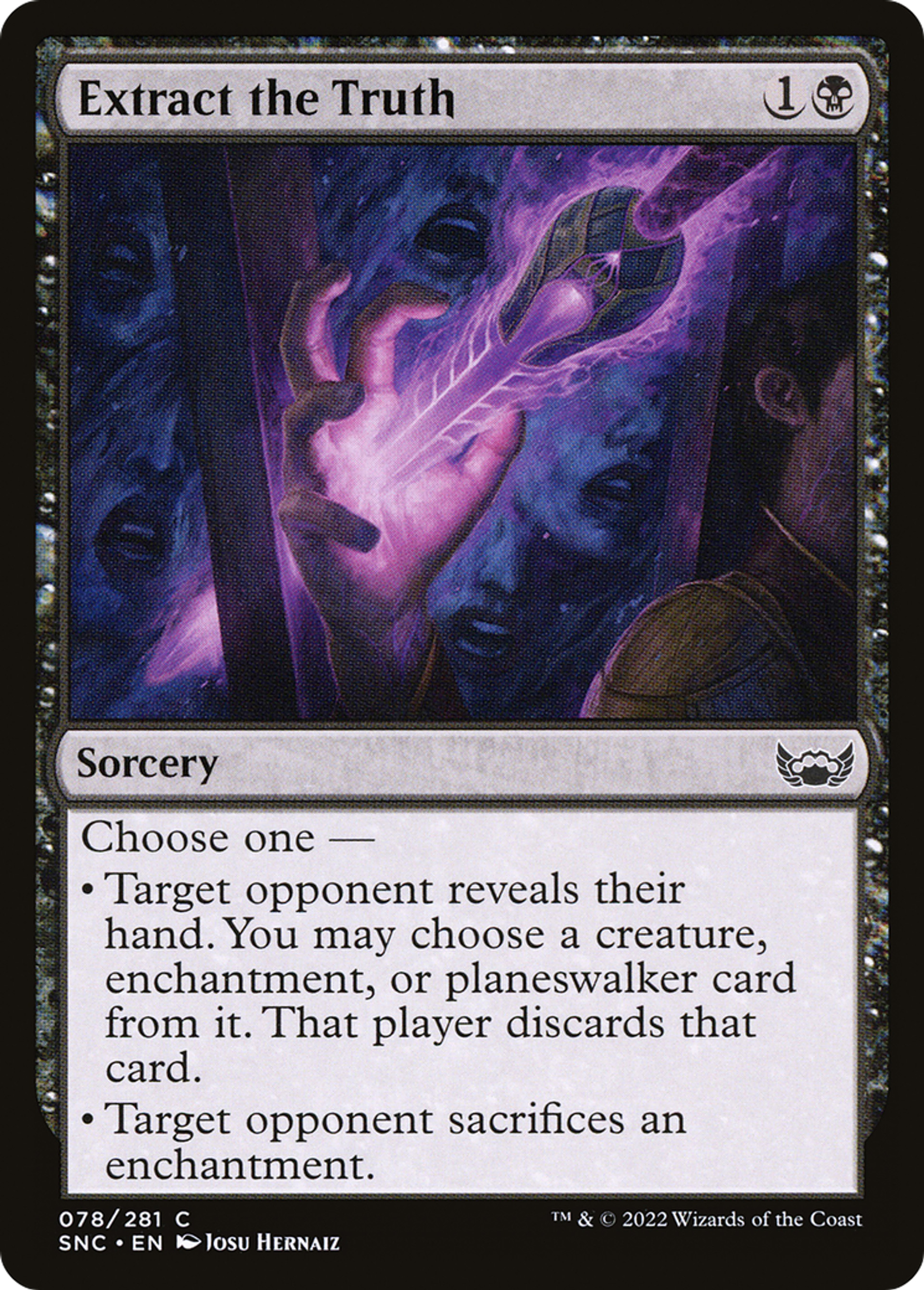 Extract the Truth — Streets of New Capenna — Magic: The Gathering