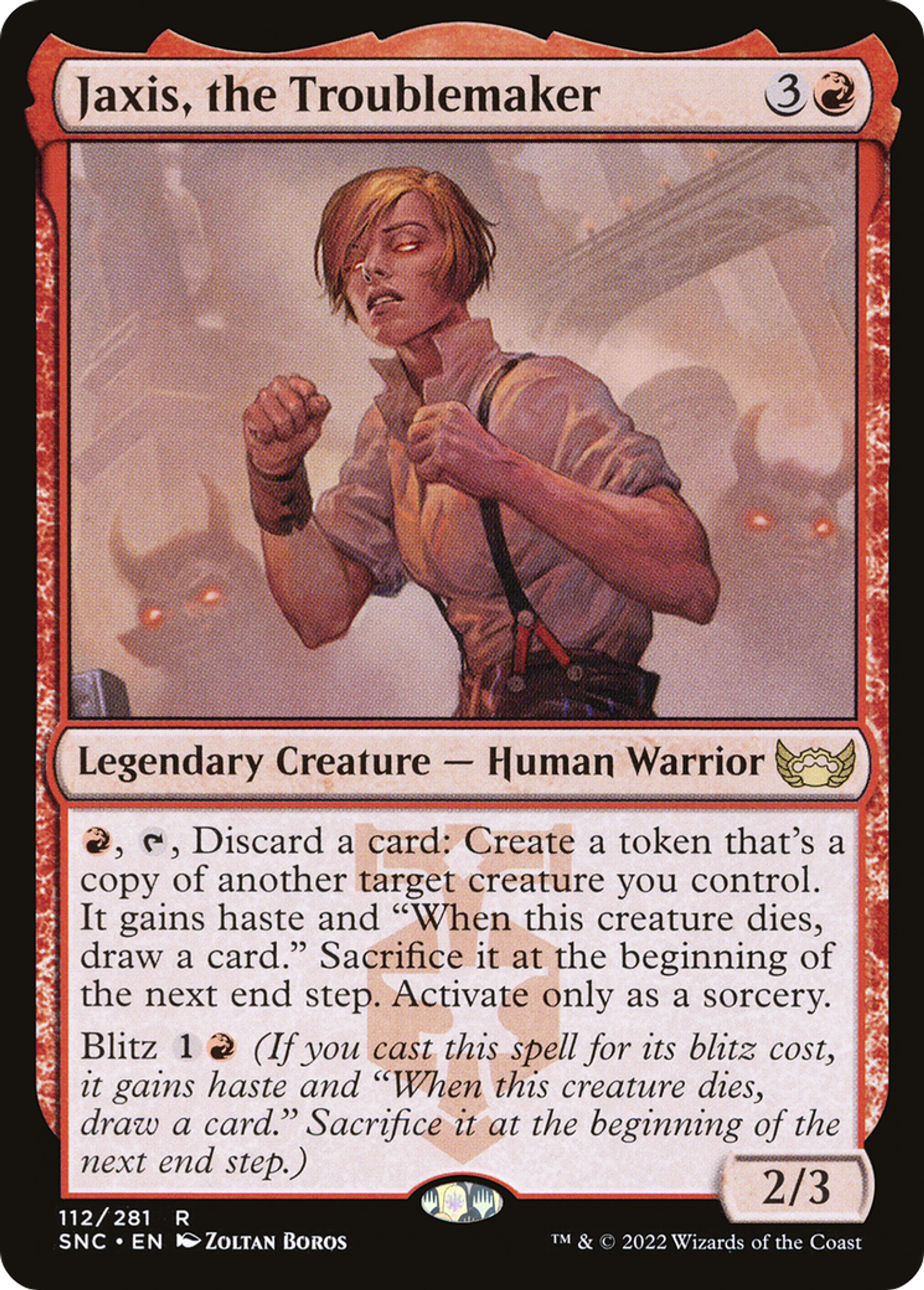 Jaxis, la fauteuse de troubles — Streets of New Capenna — Magic: The Gathering