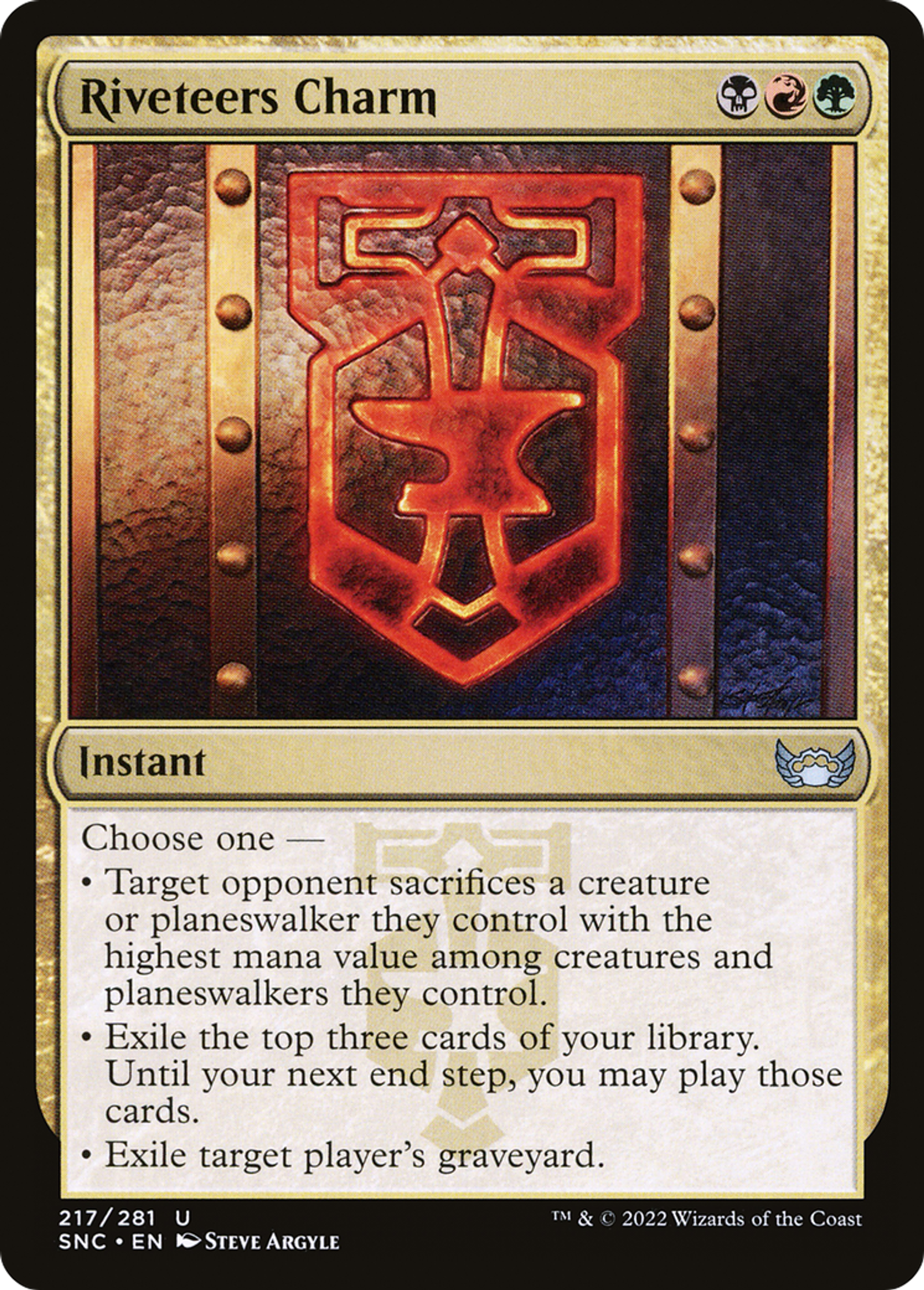 Riveteers Charm — Streets of New Capenna — Magic: The Gathering