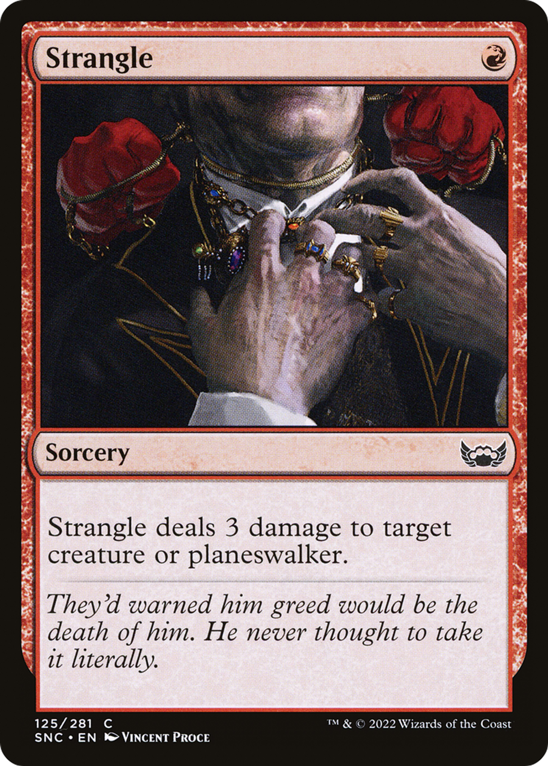 Strangle — Streets of New Capenna — Magic: The Gathering