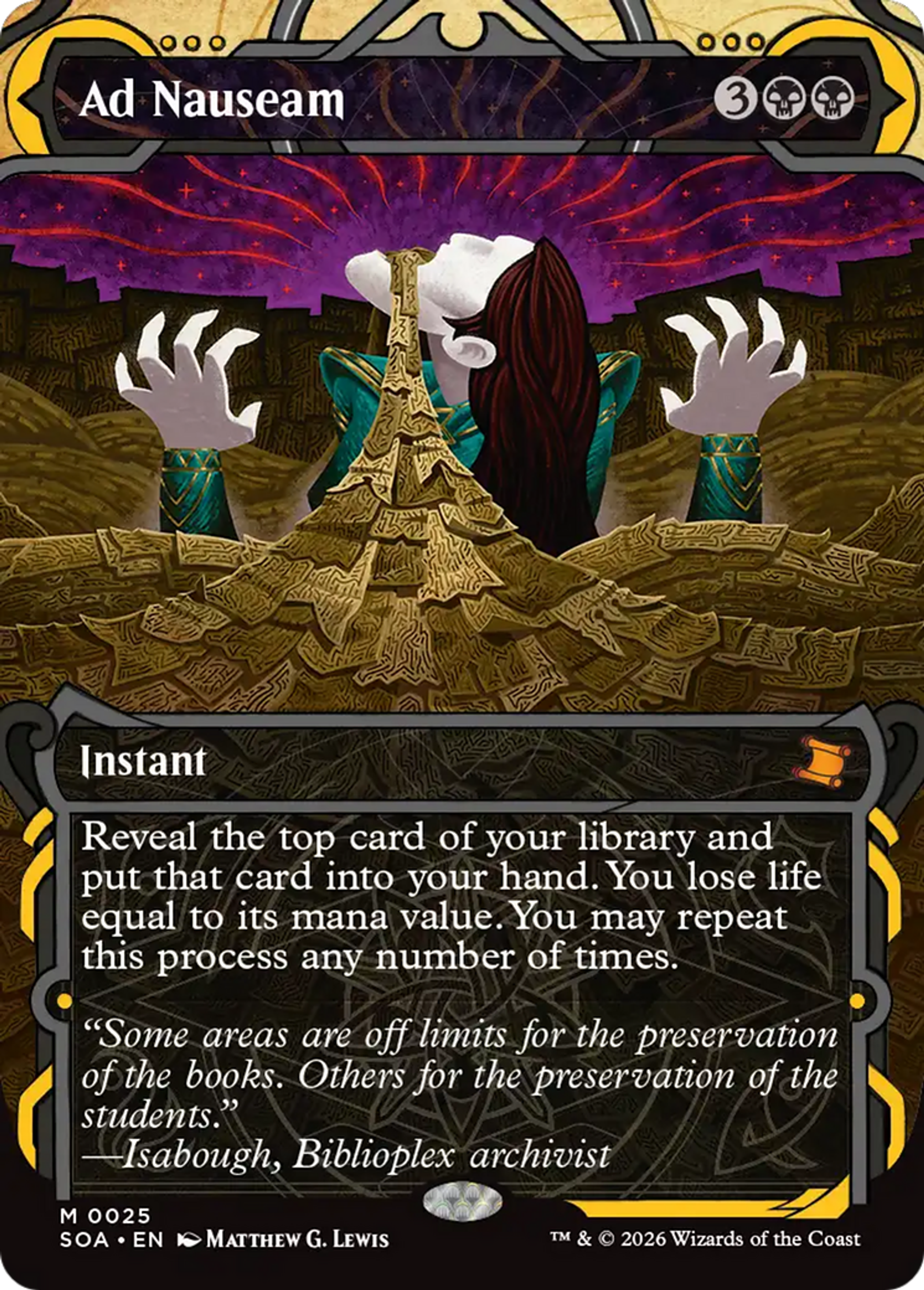Ad Nauseam — Secrets of Strixhaven Mystical Archive — Magic: The Gathering