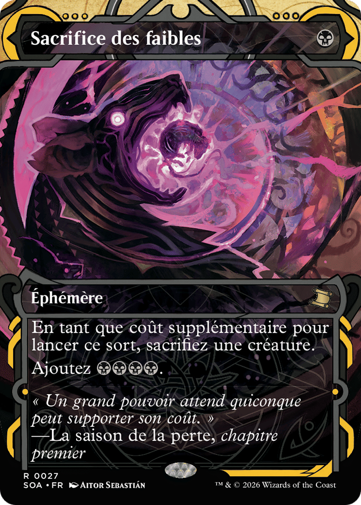 Sacrifice des faibles — Secrets of Strixhaven Mystical Archive — Magic: The Gathering