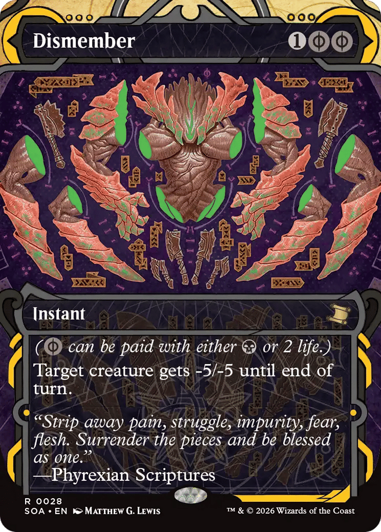 Dismember — Secrets of Strixhaven Mystical Archive — Magic: The Gathering