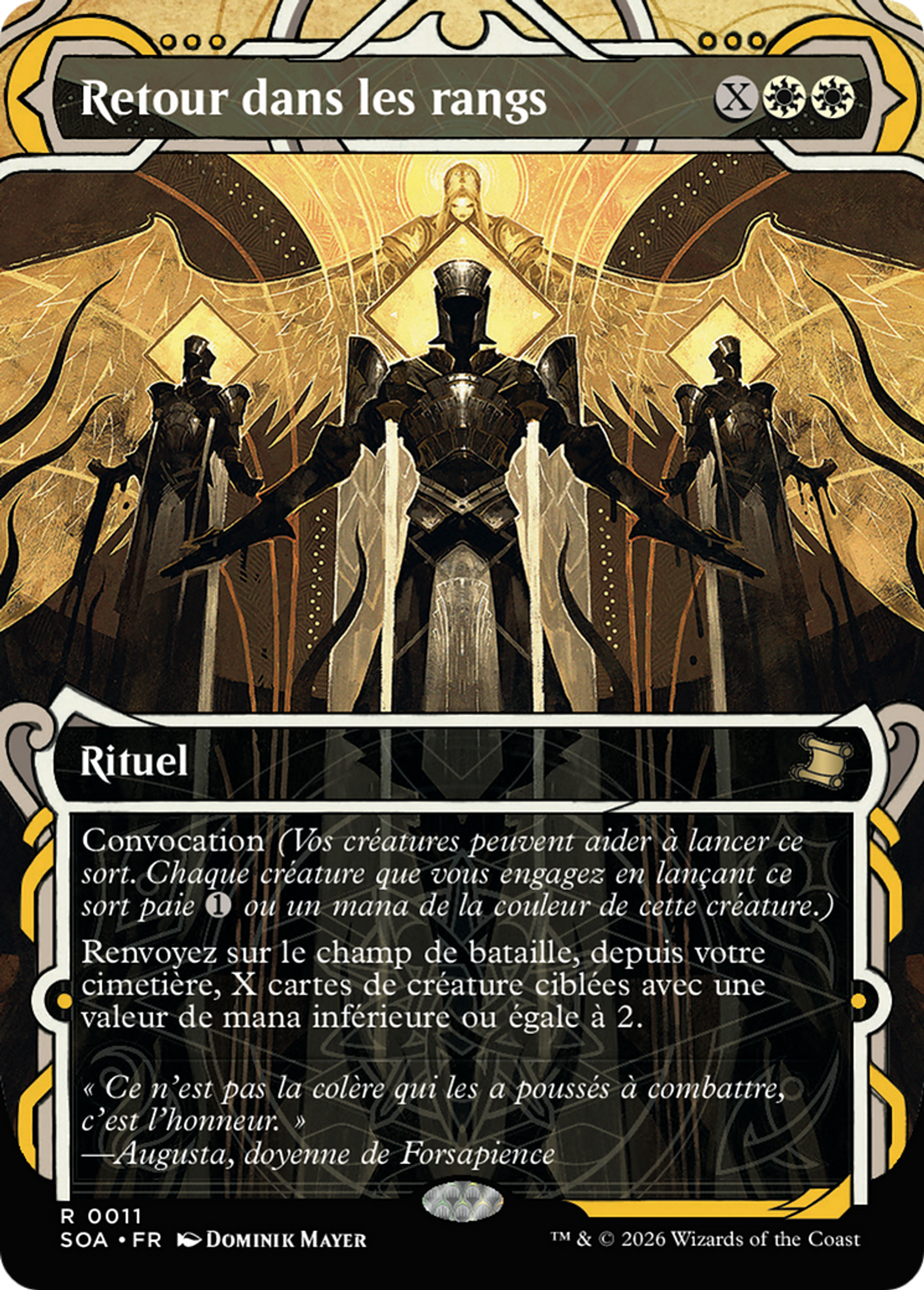 Retour dans les rangs — Secrets of Strixhaven Mystical Archive — Magic: The Gathering