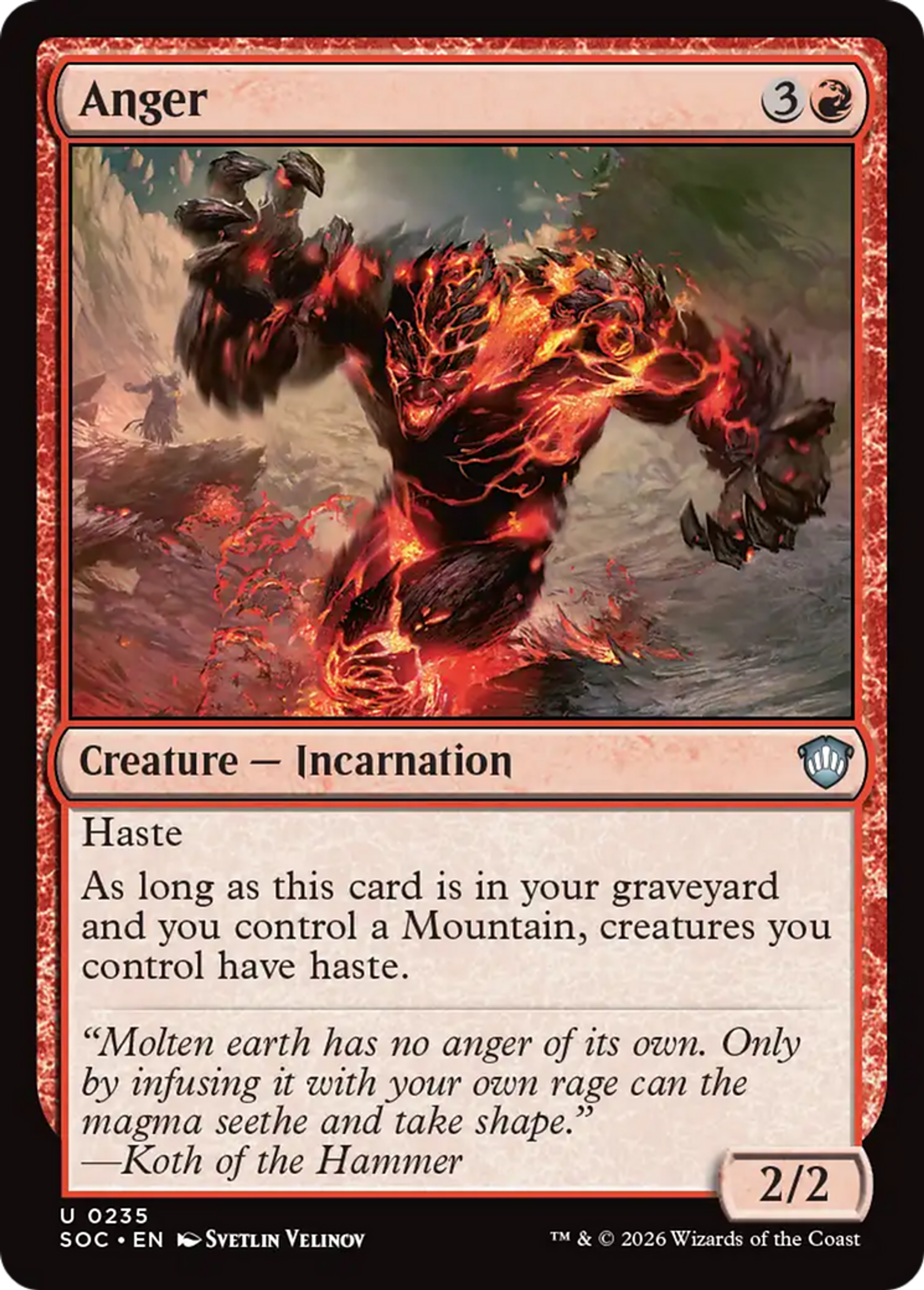 La Colère — Secrets of Strixhaven Commander — Magic: The Gathering