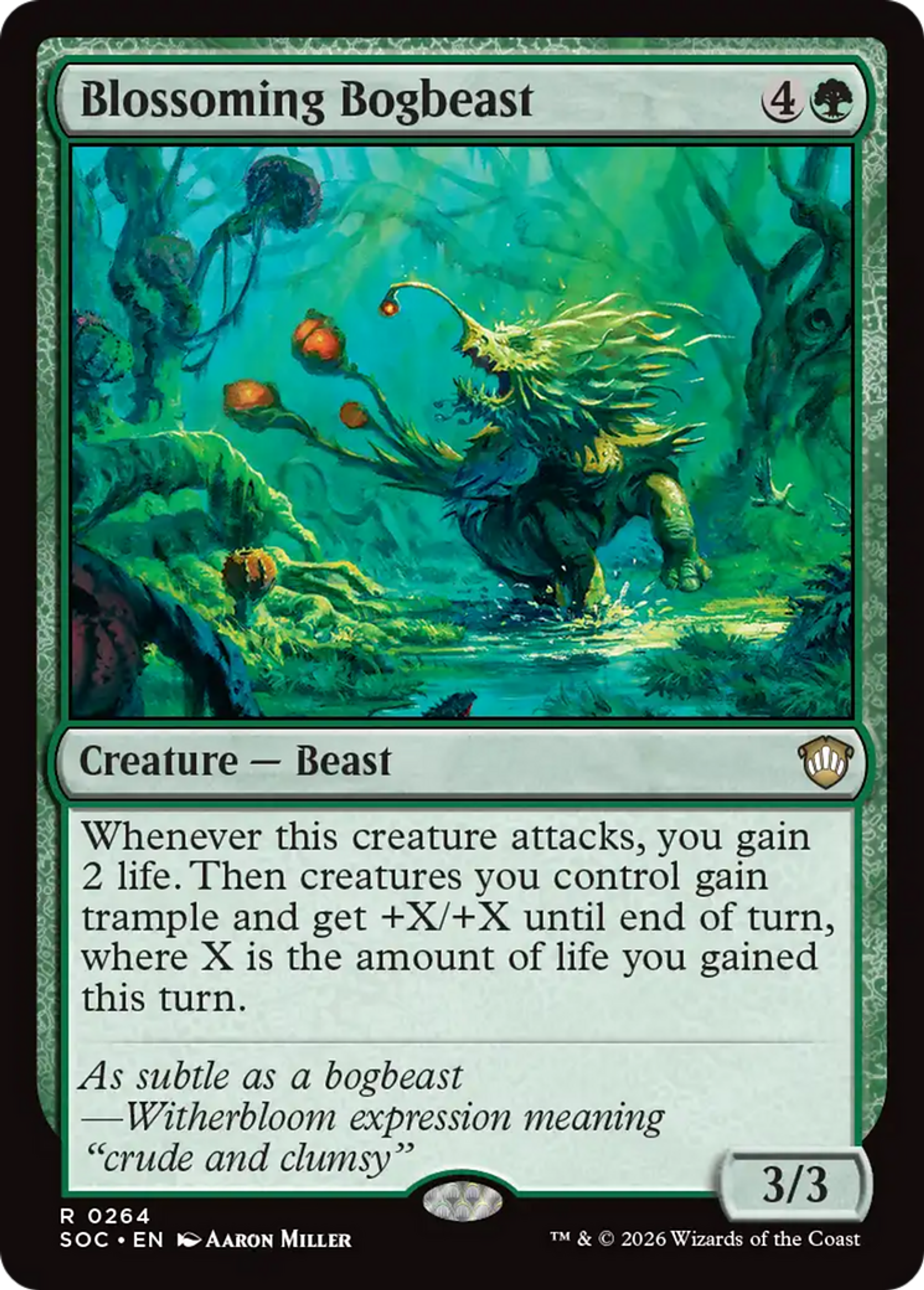 Bête palustre florissante — Secrets of Strixhaven Commander — Magic: The Gathering