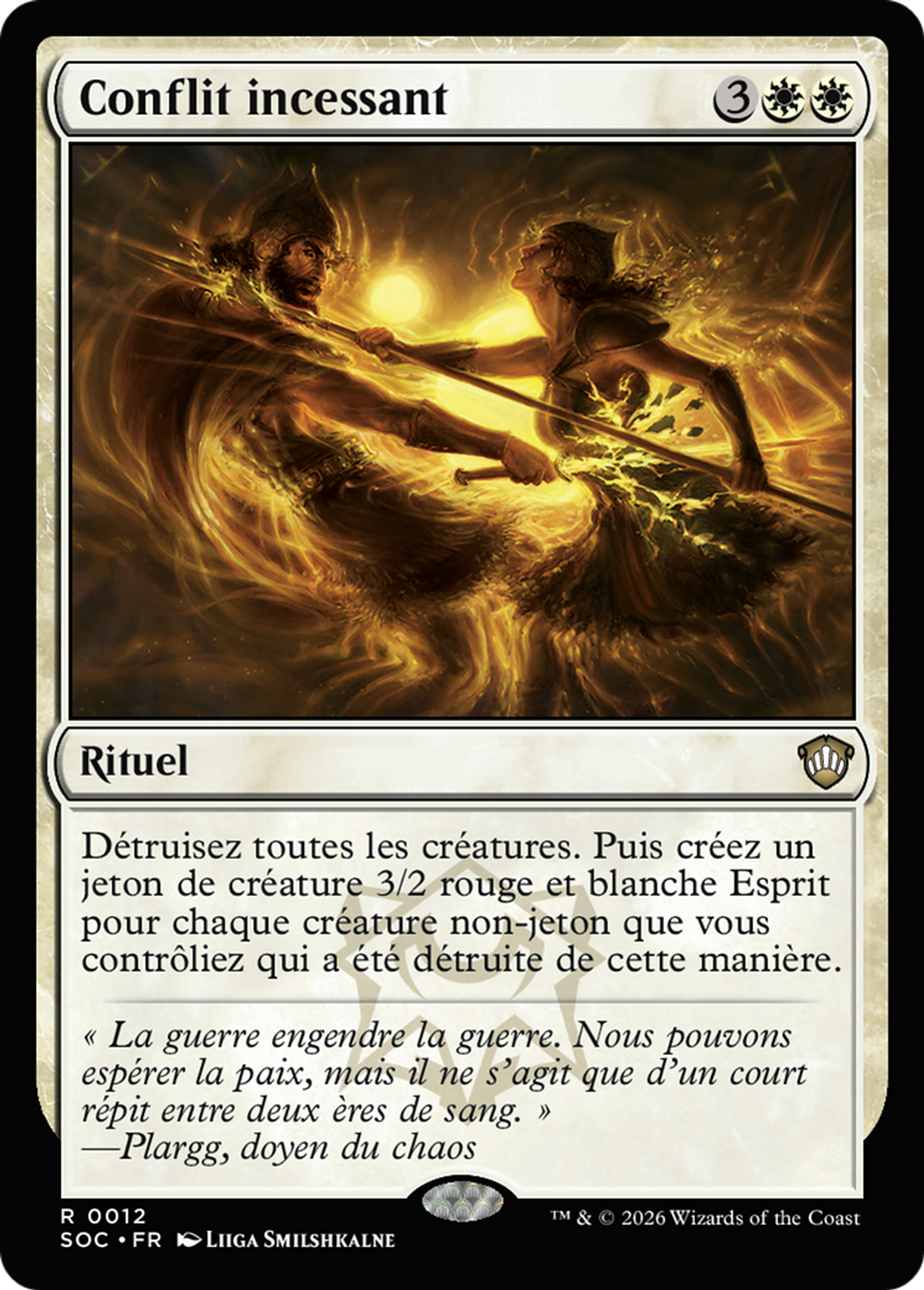 Conflit incessant — Secrets of Strixhaven Commander — Magic: The Gathering