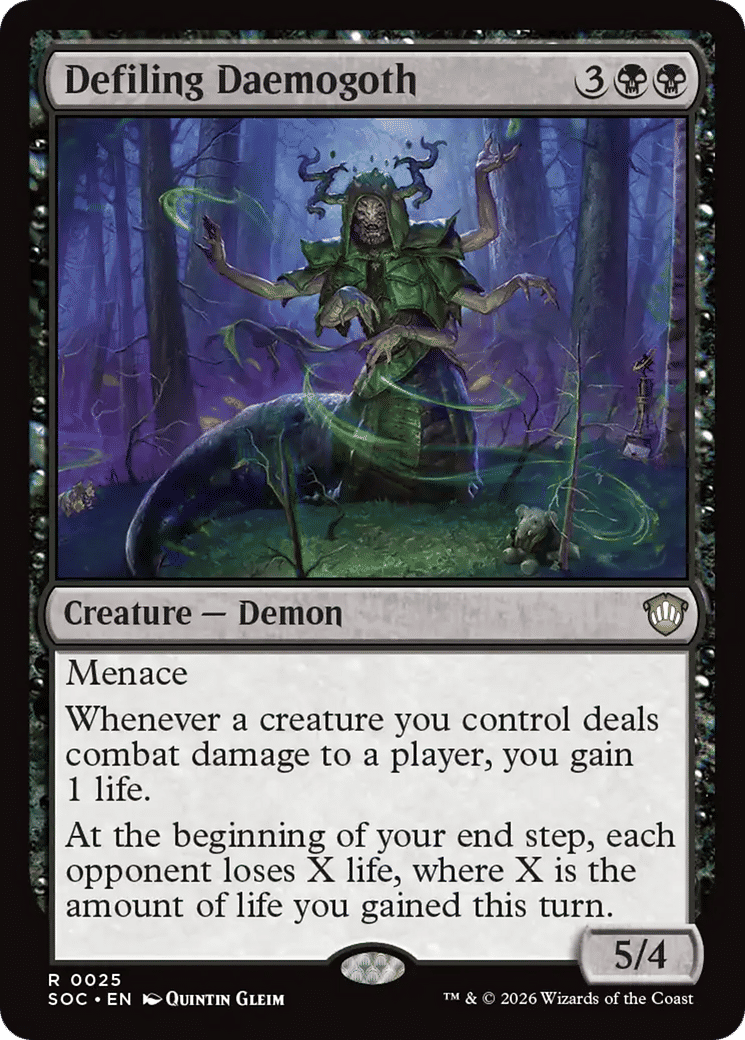 Defiling Daemogoth — Secrets of Strixhaven Commander — Magic: The Gathering