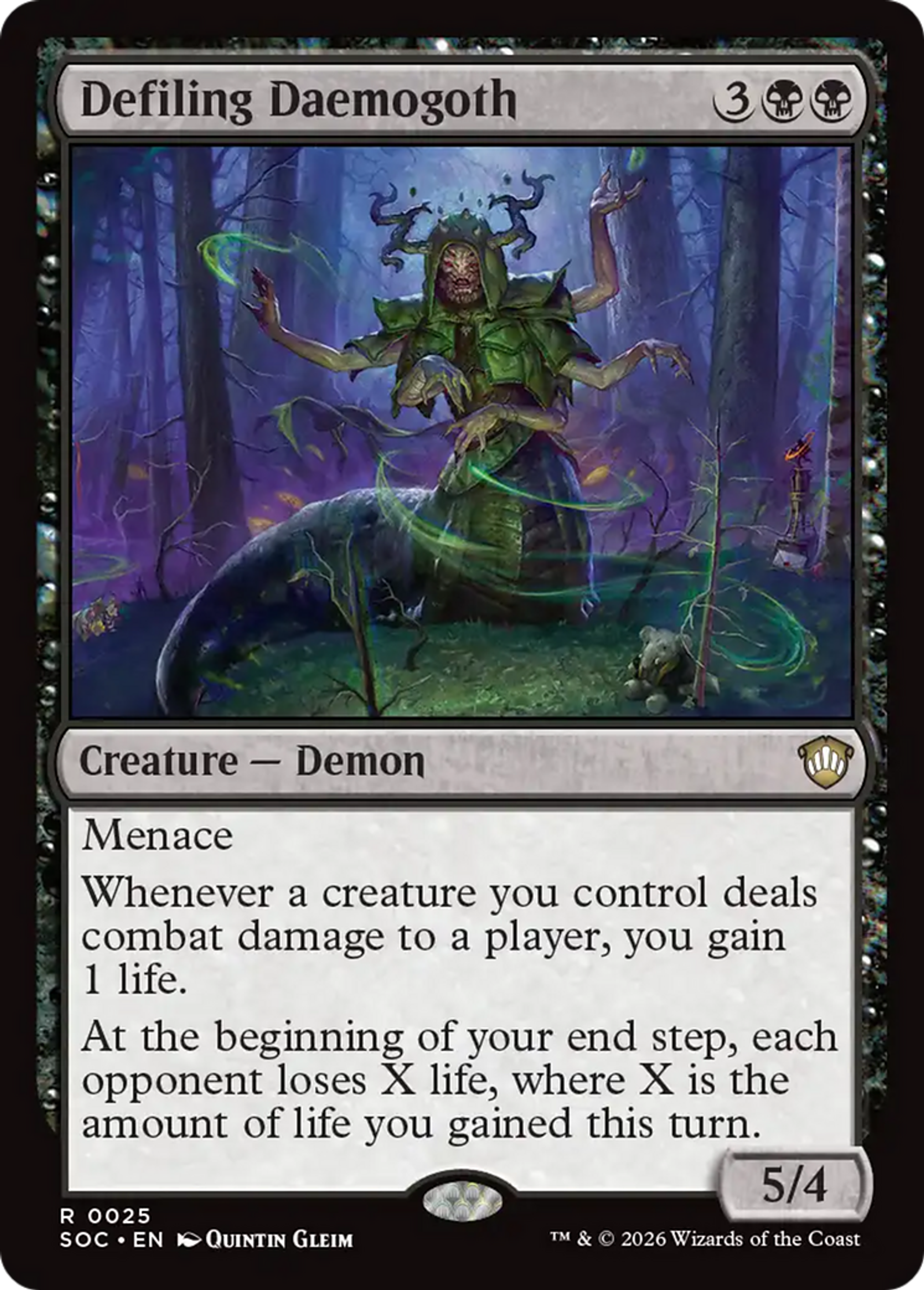Dæmogoth profanateur — Secrets of Strixhaven Commander — Magic: The Gathering