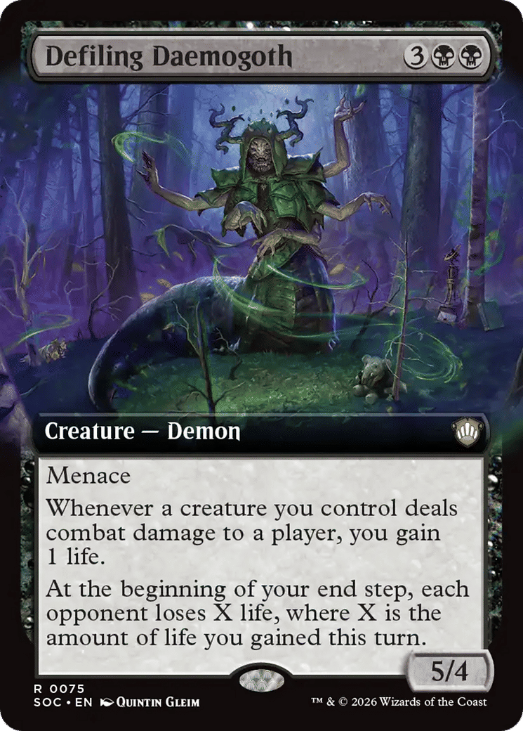 Defiling Daemogoth — Secrets of Strixhaven Commander — Magic: The Gathering