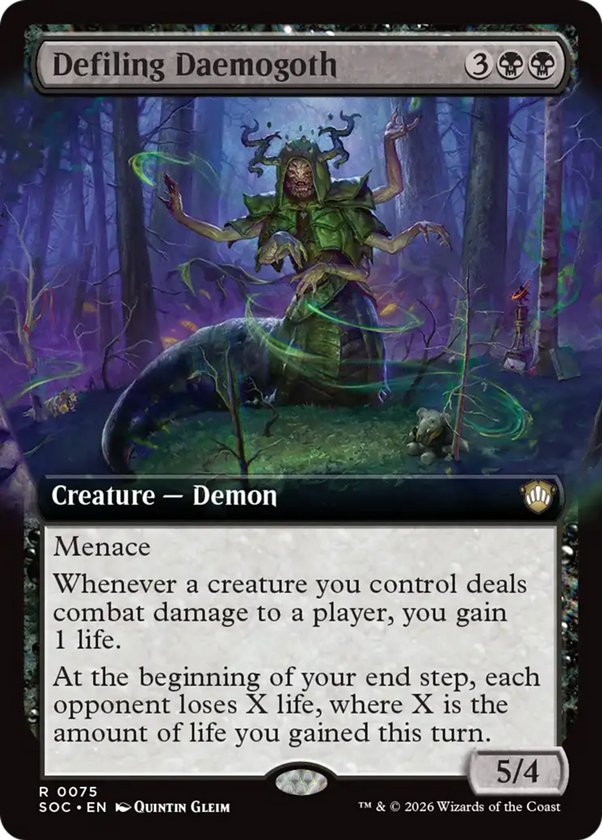 Dæmogoth profanateur — Secrets of Strixhaven Commander — Magic: The Gathering