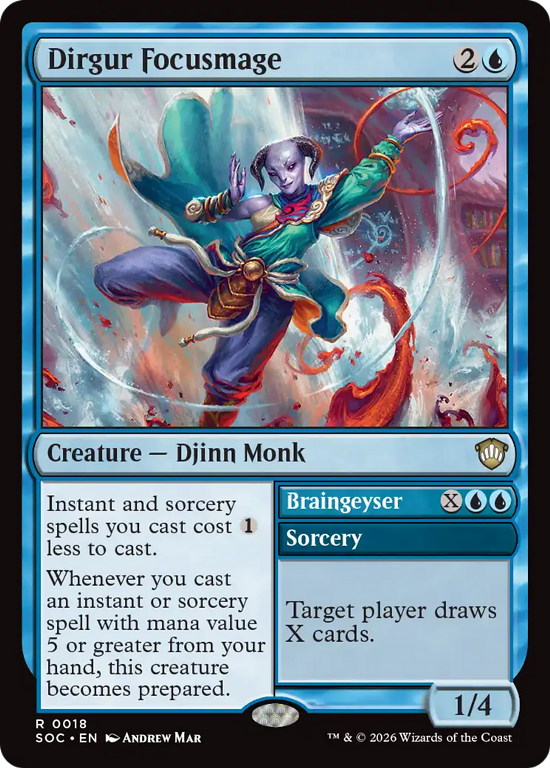 Dirgur Focusmage // Braingeyser — Secrets of Strixhaven Commander — Magic: The Gathering