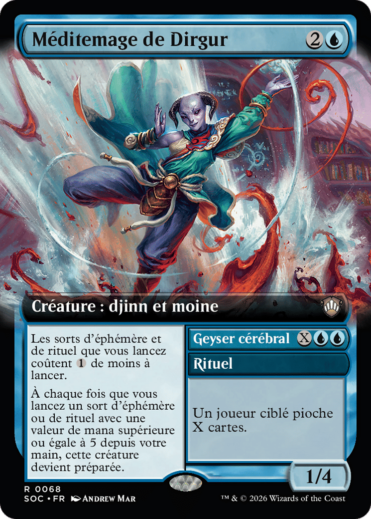 Méditemage de Dirgur // Braingeyser — Secrets of Strixhaven Commander — Magic: The Gathering