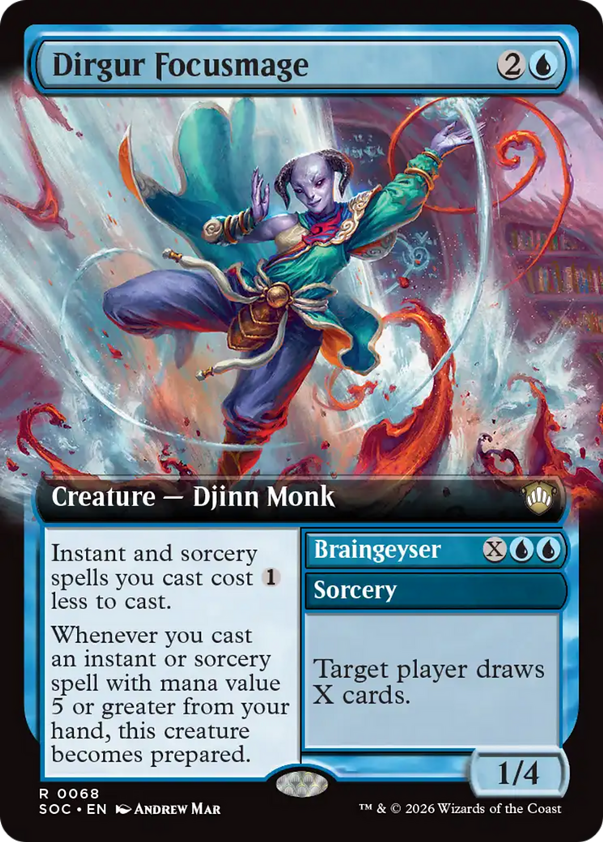 Méditemage de Dirgur // Braingeyser — Secrets of Strixhaven Commander — Magic: The Gathering