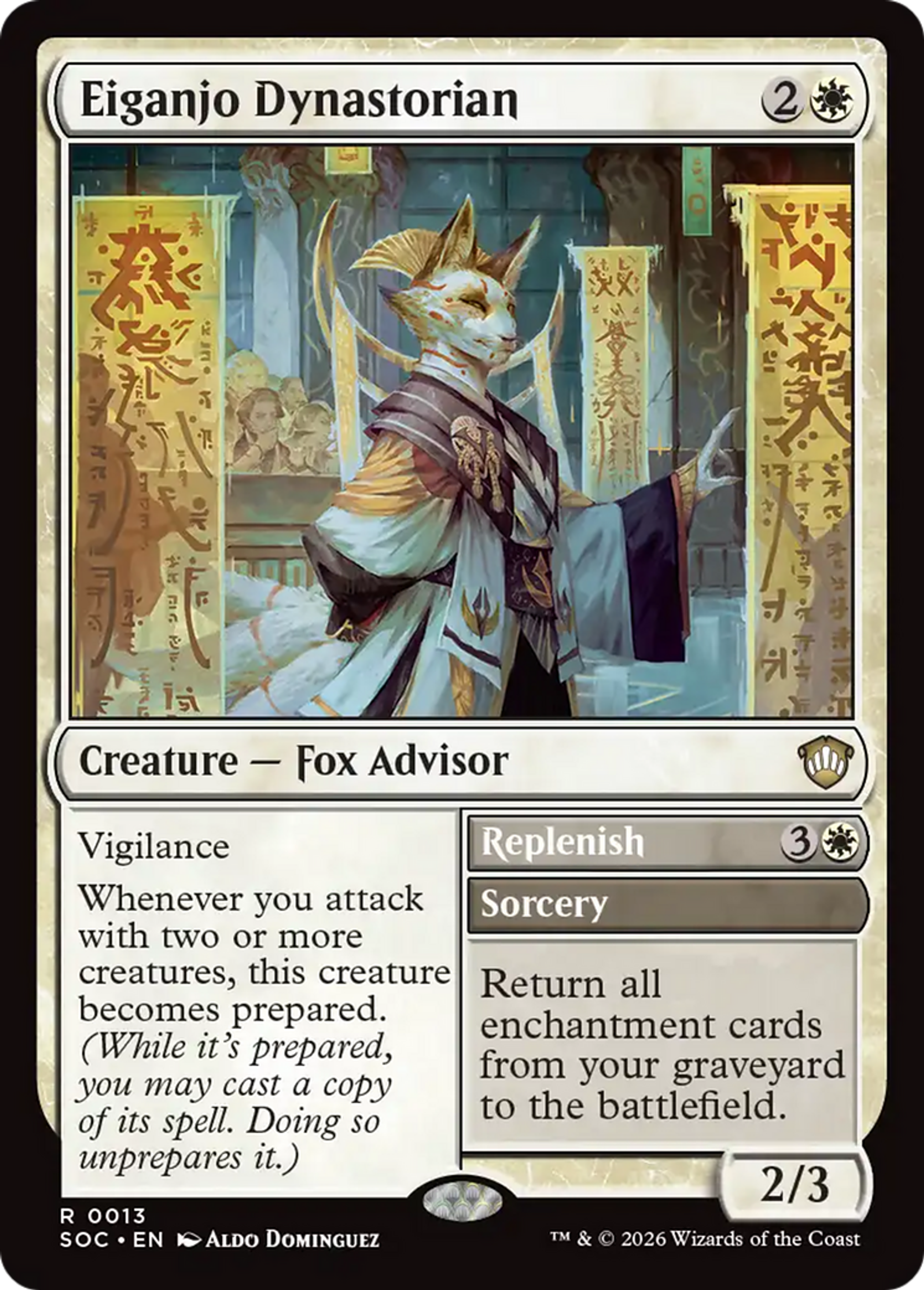 Eiganjo Dynastorian // Replenish — Secrets of Strixhaven Commander — Magic: The Gathering