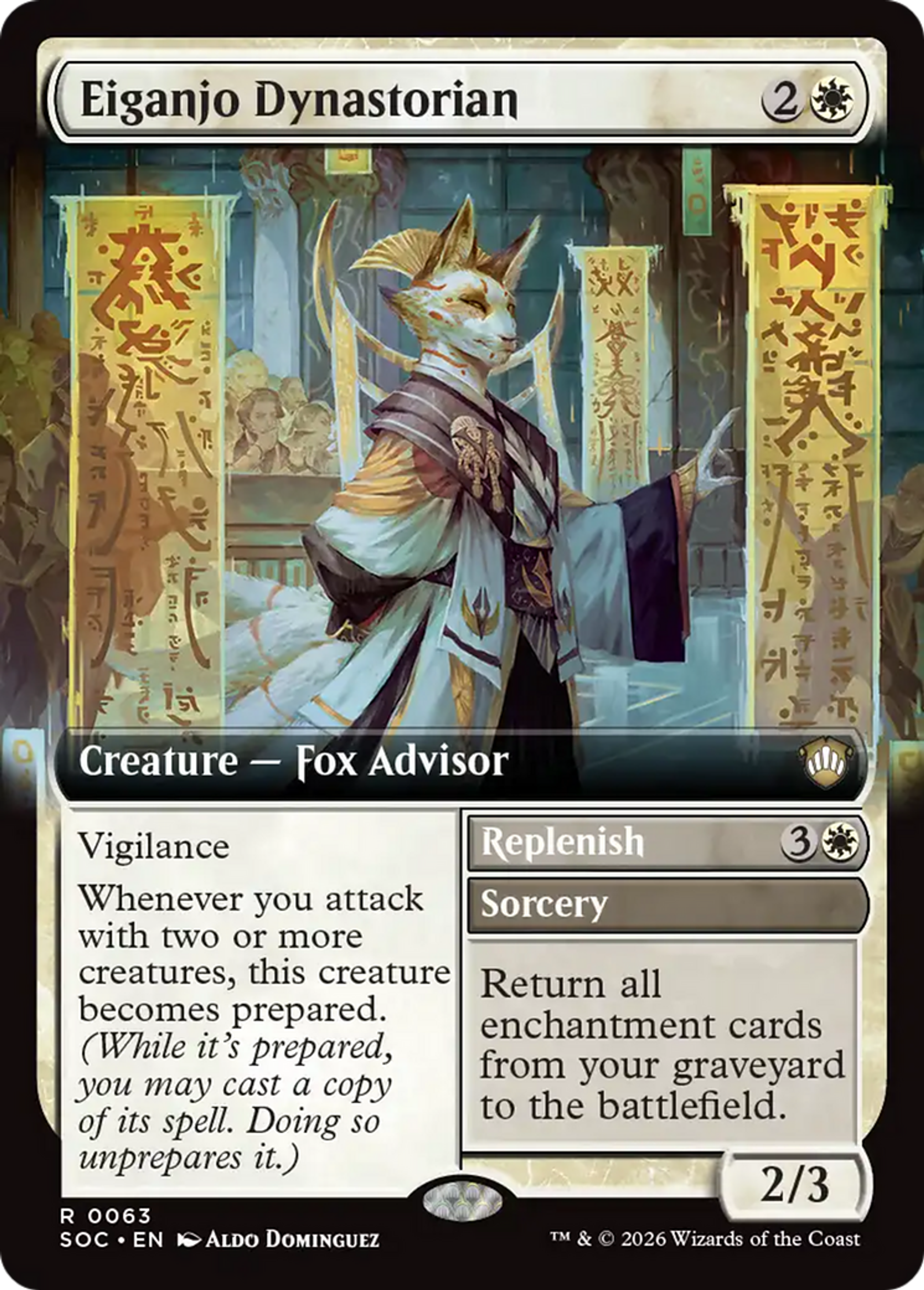 Eiganjo Dynastorian // Replenish — Secrets of Strixhaven Commander — Magic: The Gathering