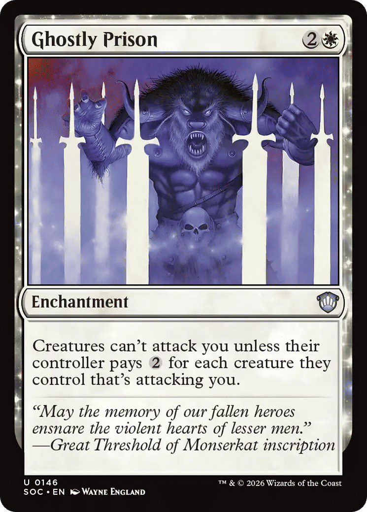 Ghostly Prison — Secrets of Strixhaven Commander — Magic: The Gathering