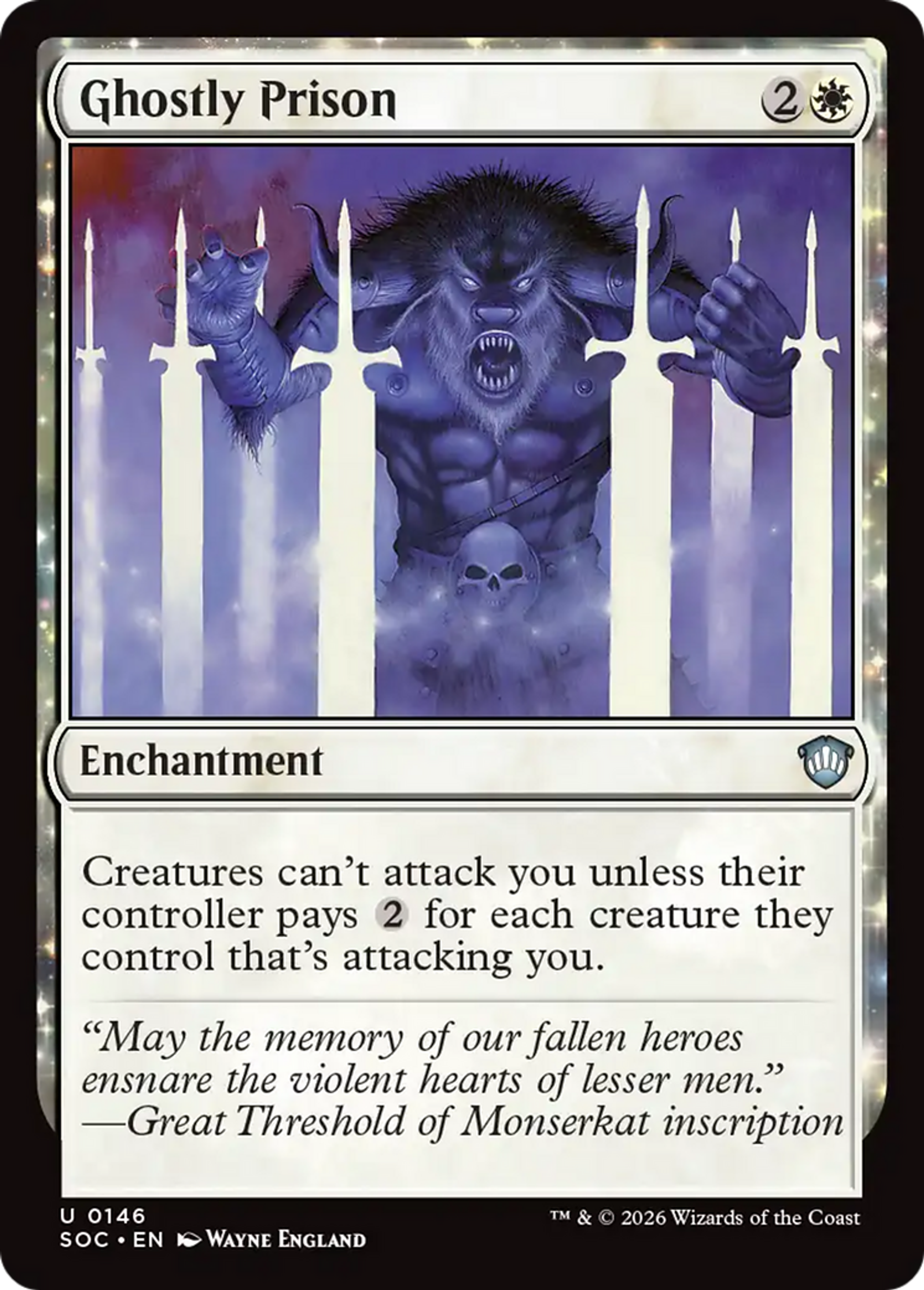 Ghostly Prison — Secrets of Strixhaven Commander — Magic: The Gathering